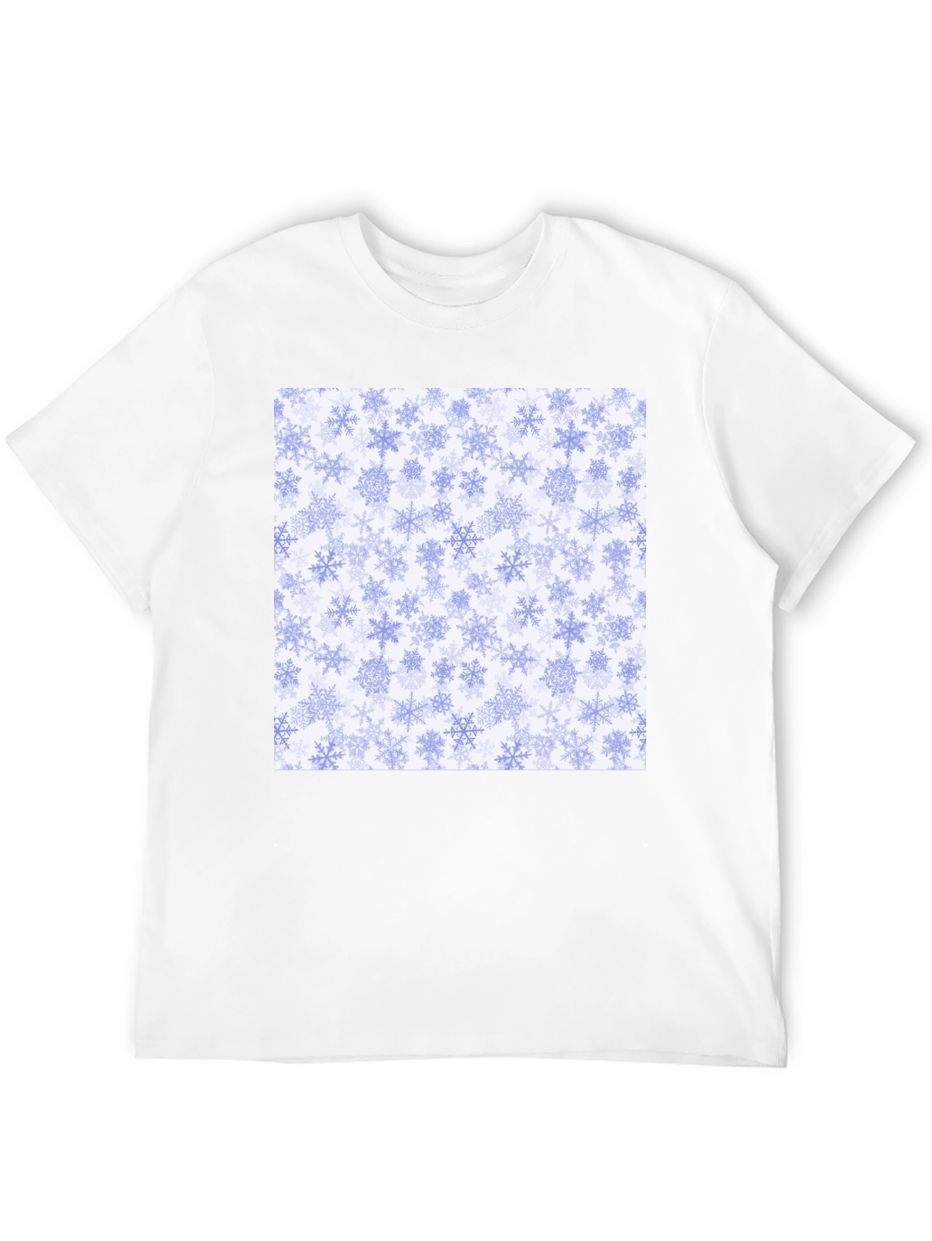 Black Snowflake Pattern Tee - Winter Holiday Style! view 12