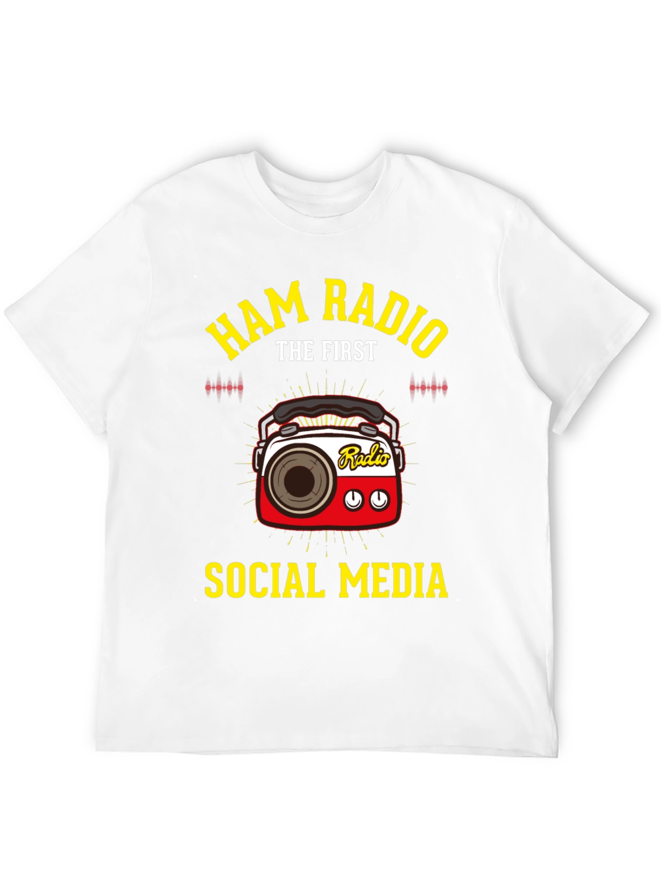 Black Ham Radio The First Social Media T-Shirt view 12