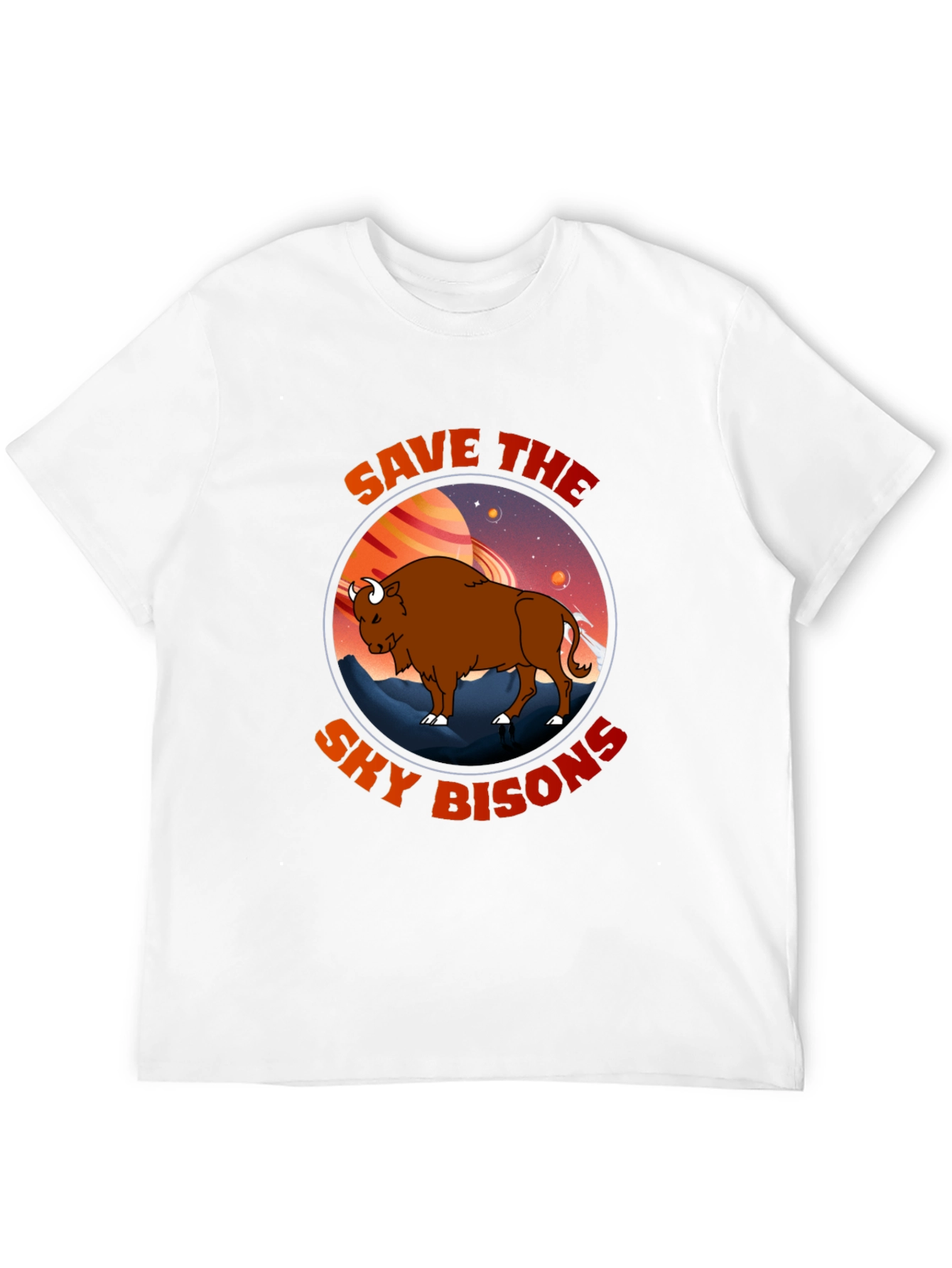 Black Save The Sky Bisons Graphic T-Shirt view 12
