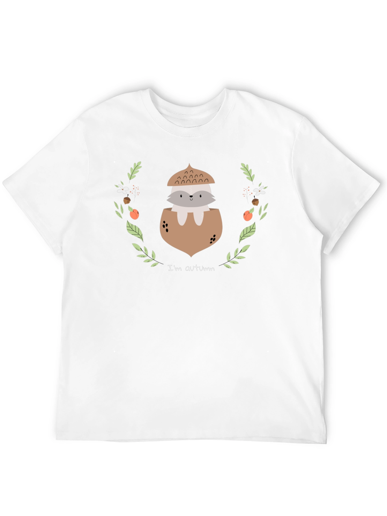 Black Cute Autumn Squirrel Tee view 12