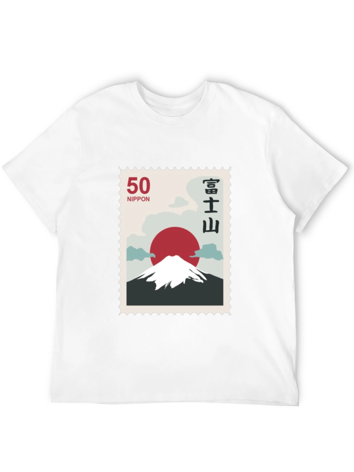 Black Japanese Mount Fuji Stamp T-Shirt view 12