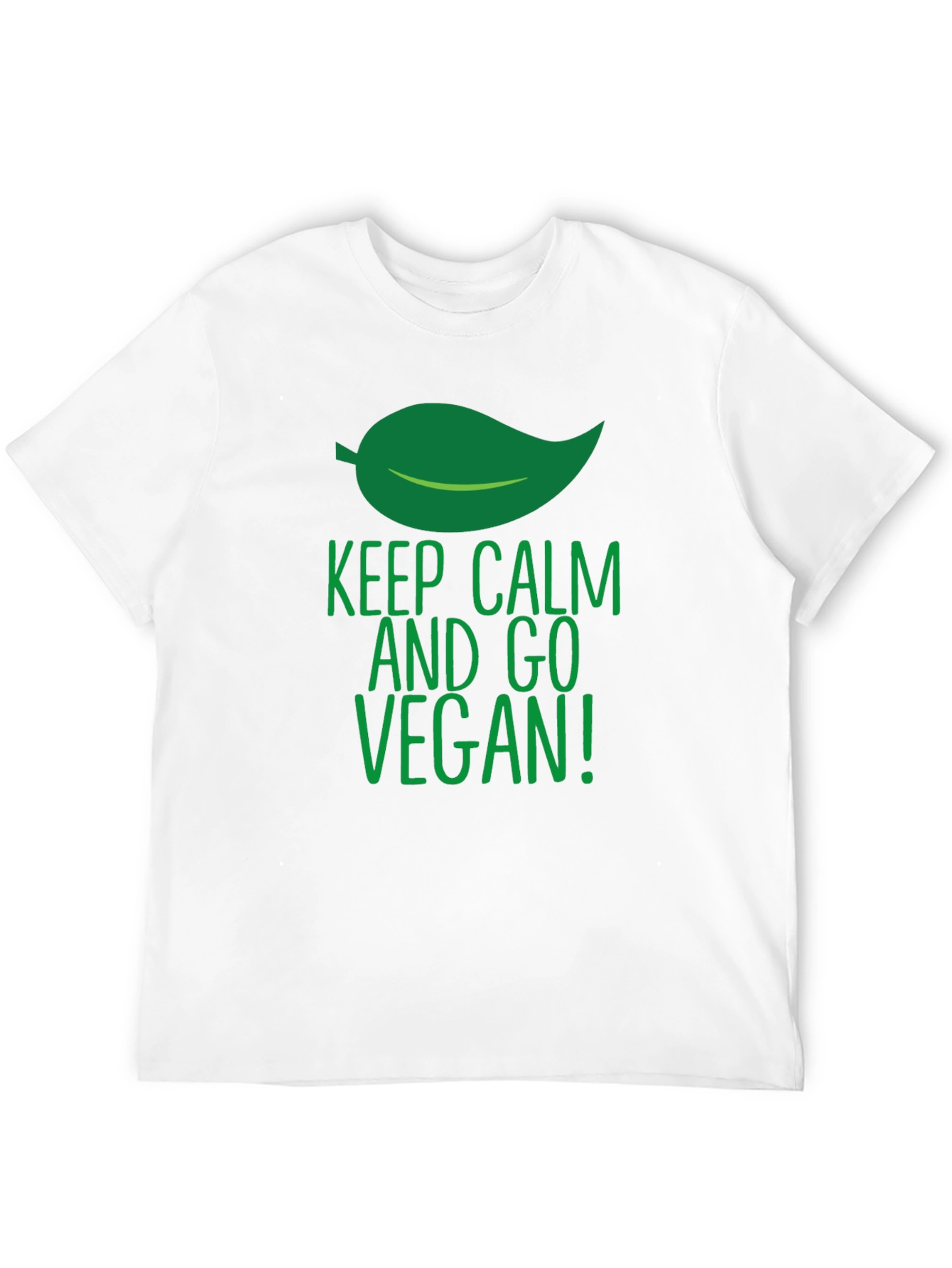 Black Keep Calm and Go Vegan T-Shirt - Black, Short Sleeve view 12
