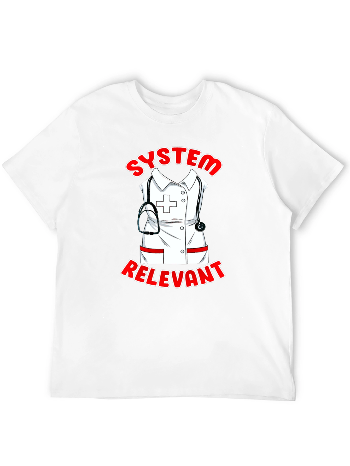 Black System Relevant Nurse T-Shirt - Black Cotton Tee view 12