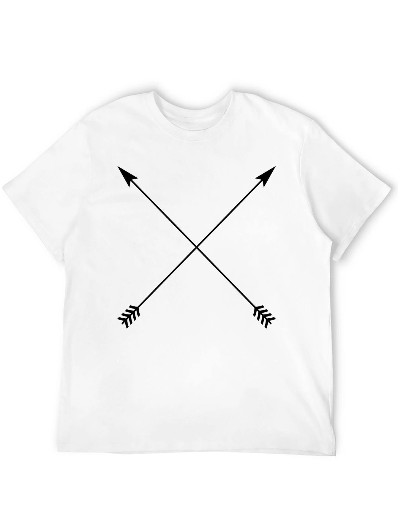 Black Crossed Arrows Graphic Tee - Casual Black T-Shirt view 12