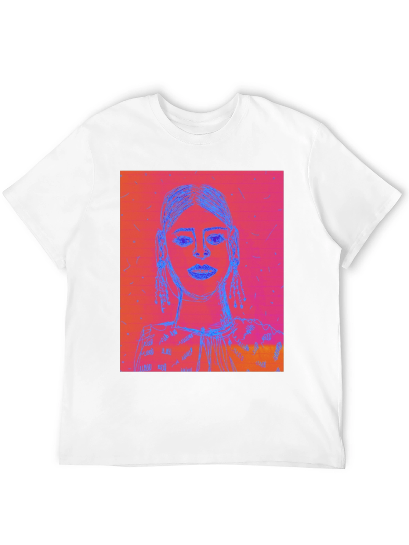 Black Abstract Portrait Graphic Tee - Modern Streetwear Style view 12