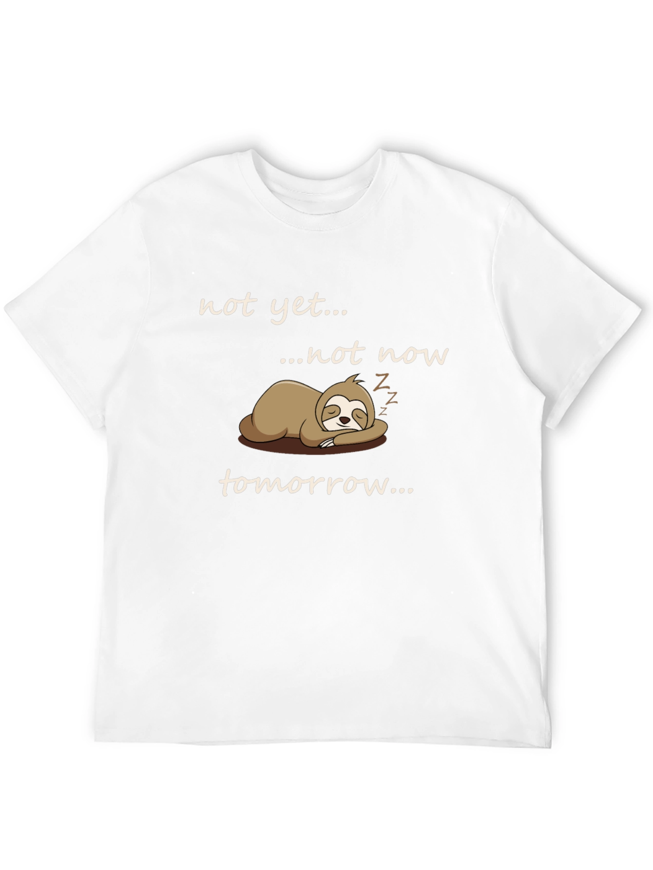 Black Sloth Graphic T-Shirt - "Not Yet... Tomorrow" view 12