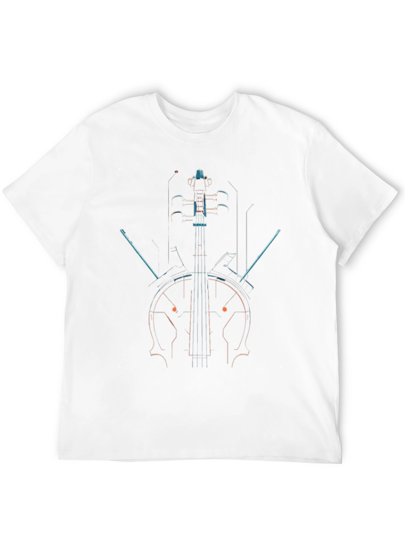 Black Abstract Cello Graphic Black T-Shirt view 12