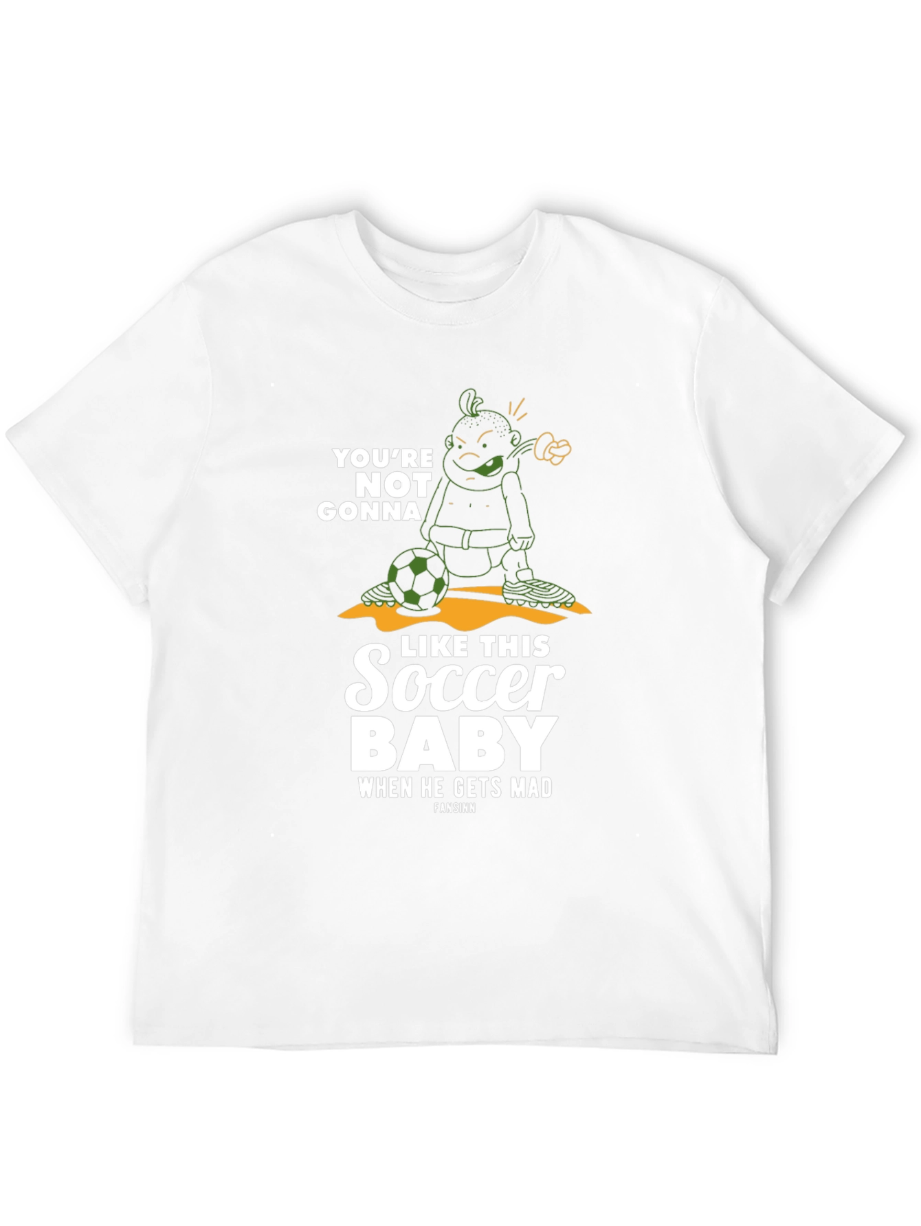 Black Funny Soccer Baby Graphic T-Shirt view 12