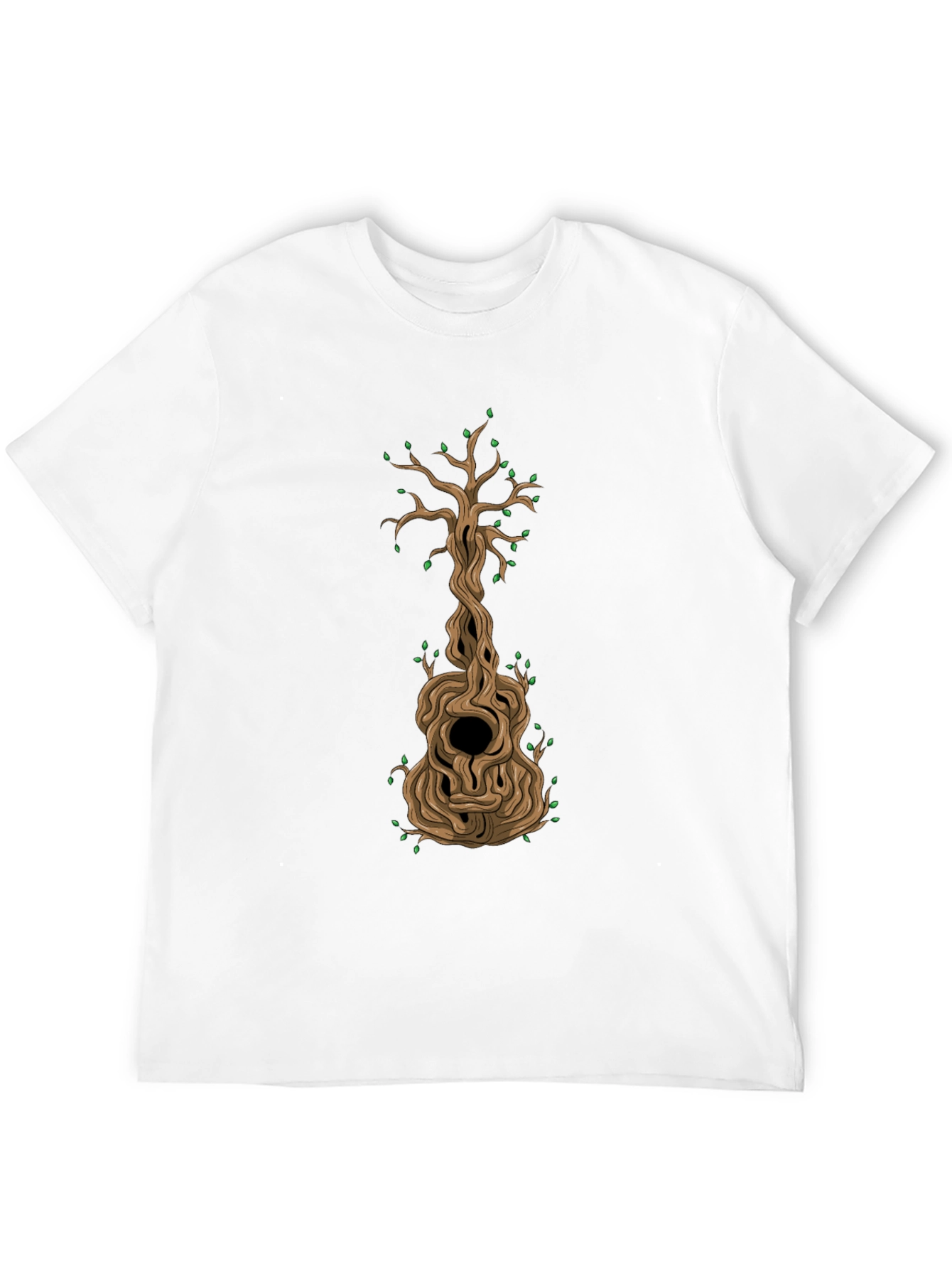 Black Guitar Tree Graphic T-Shirt - Unique Design view 12