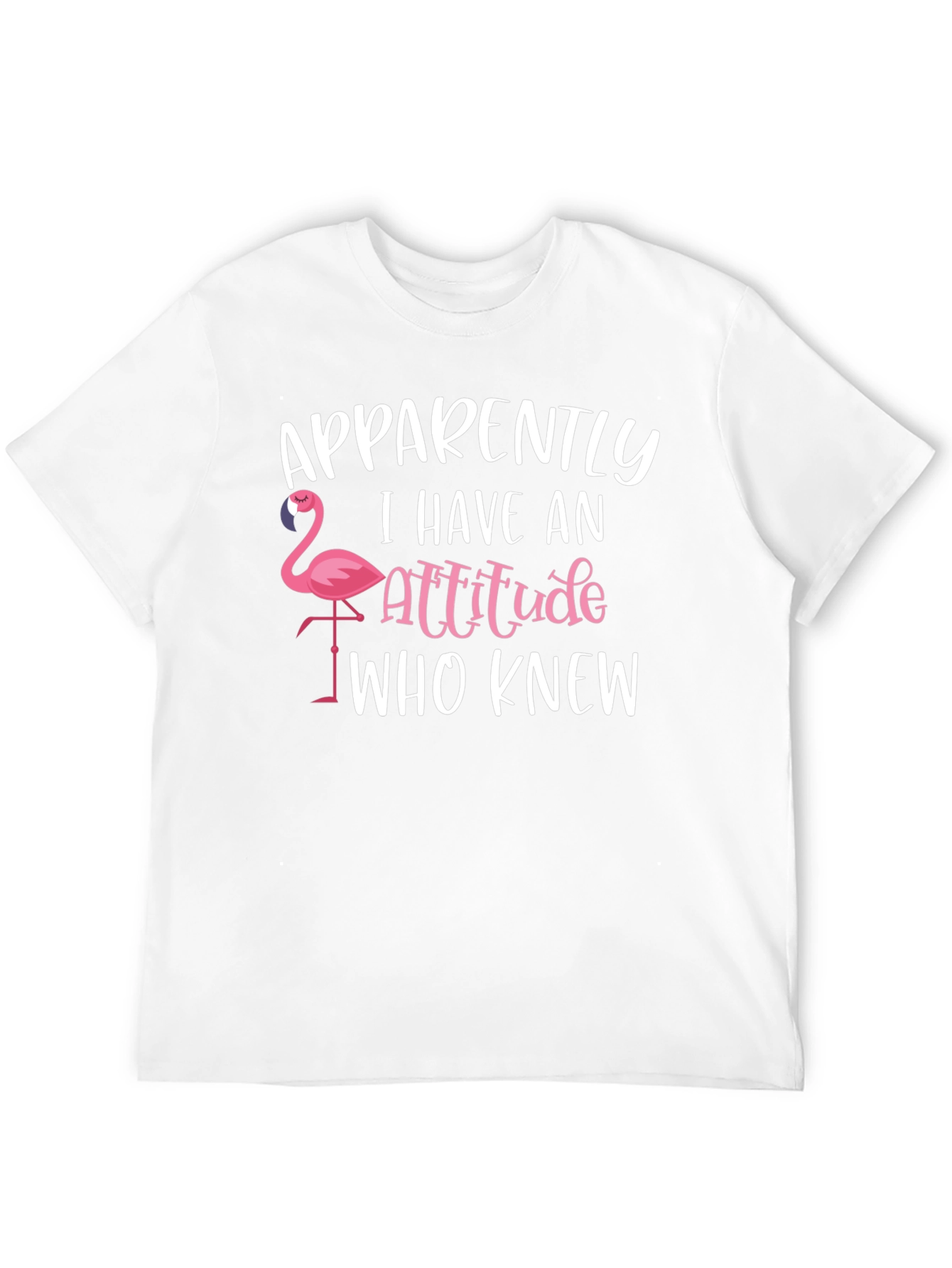 Black Funny Flamingo Attitude T-Shirt view 12