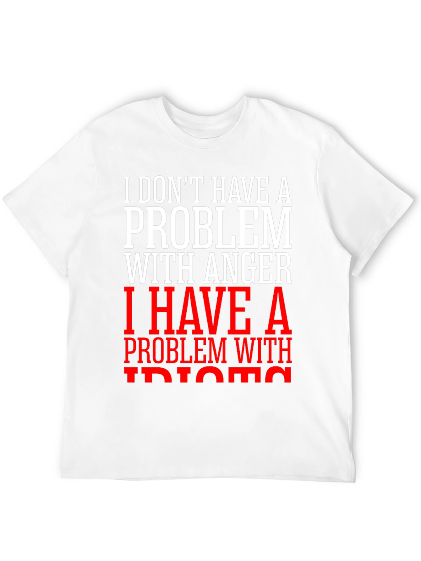 Black Funny Anger Problem Graphic T-Shirt view 12
