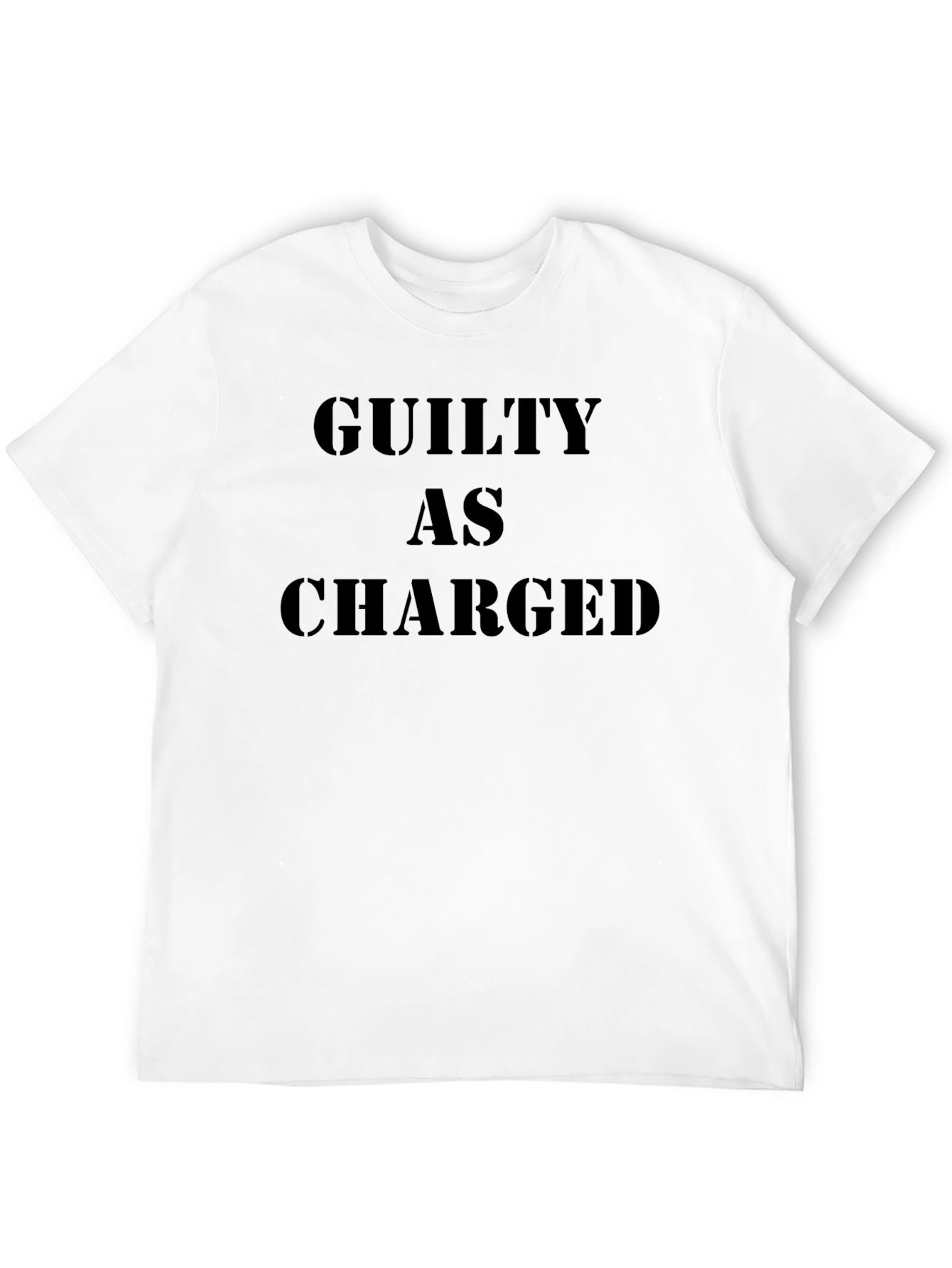 Black Guilty As Charged Graphic T-Shirt - Bold Statement Tee view 12