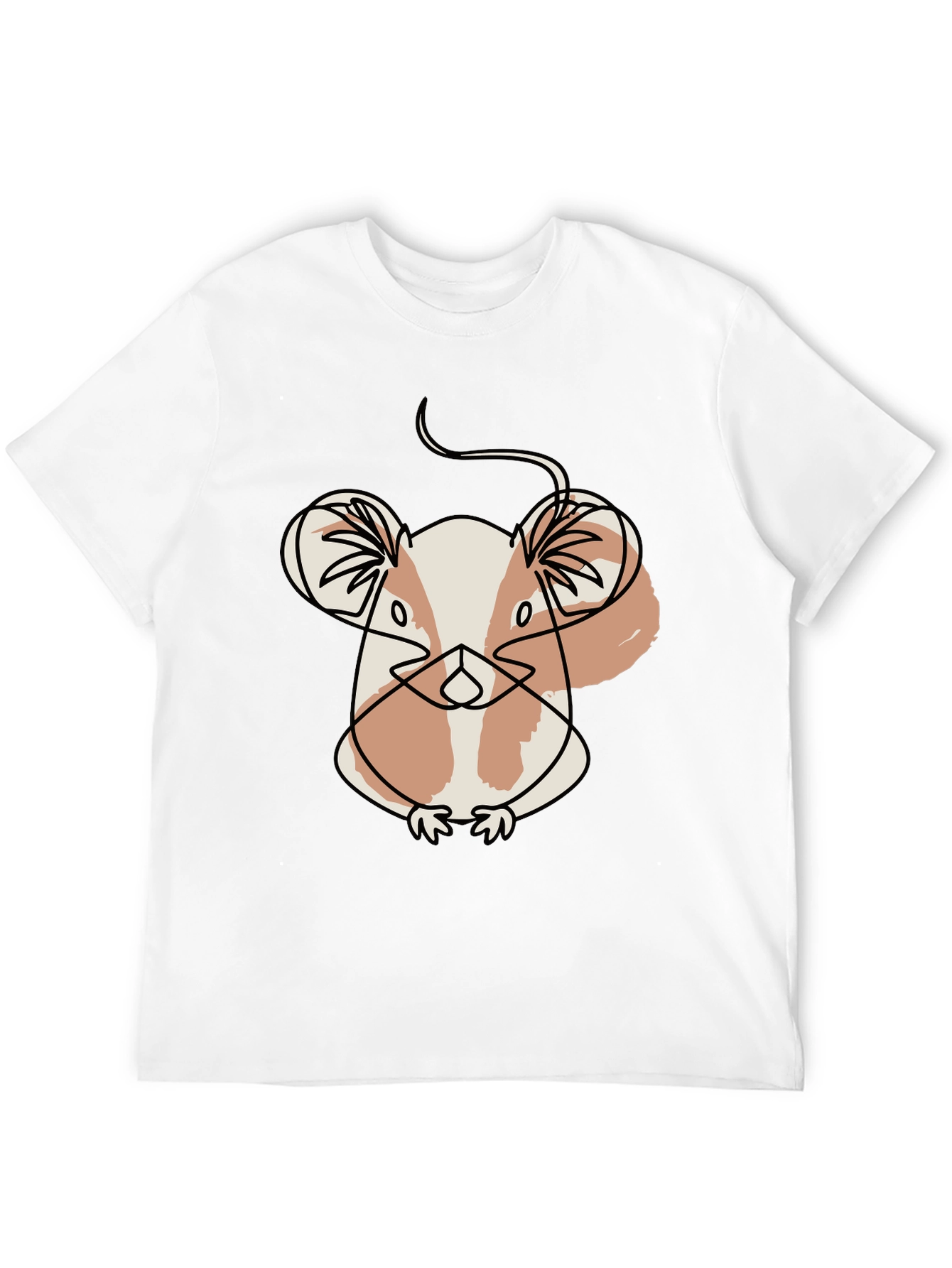 Black Abstract Hamster Graphic Tee view 12