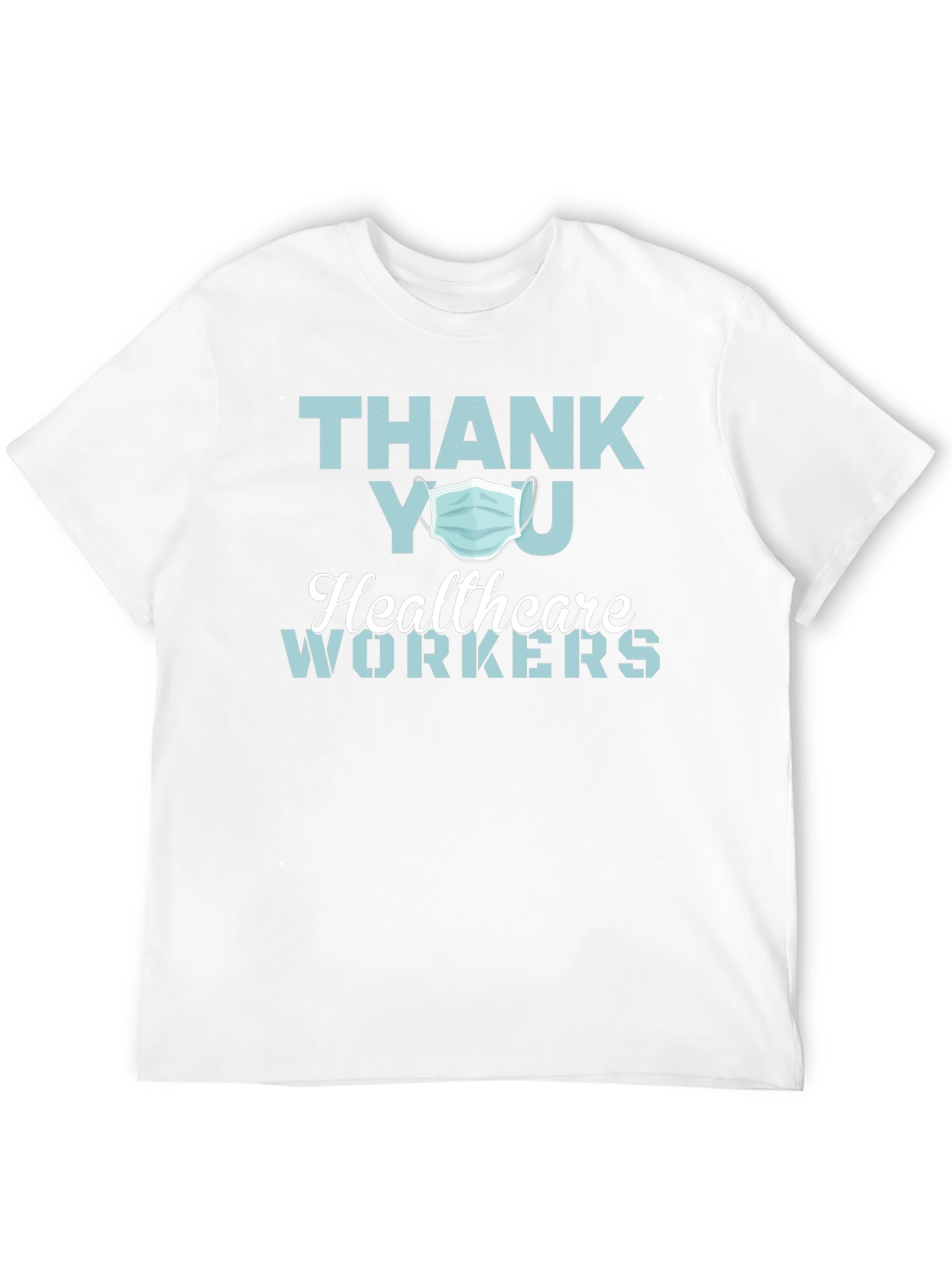 Black Thank You Healthcare Workers T-Shirt view 12
