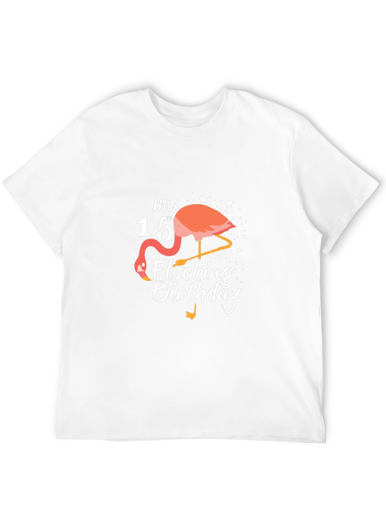 Black My 15th Flocking Birthday T-Shirt Flamingo view 12