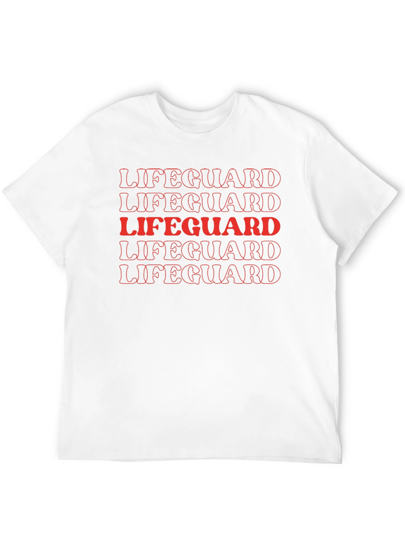Black Lifeguard Tee - Retro Text Design view 12