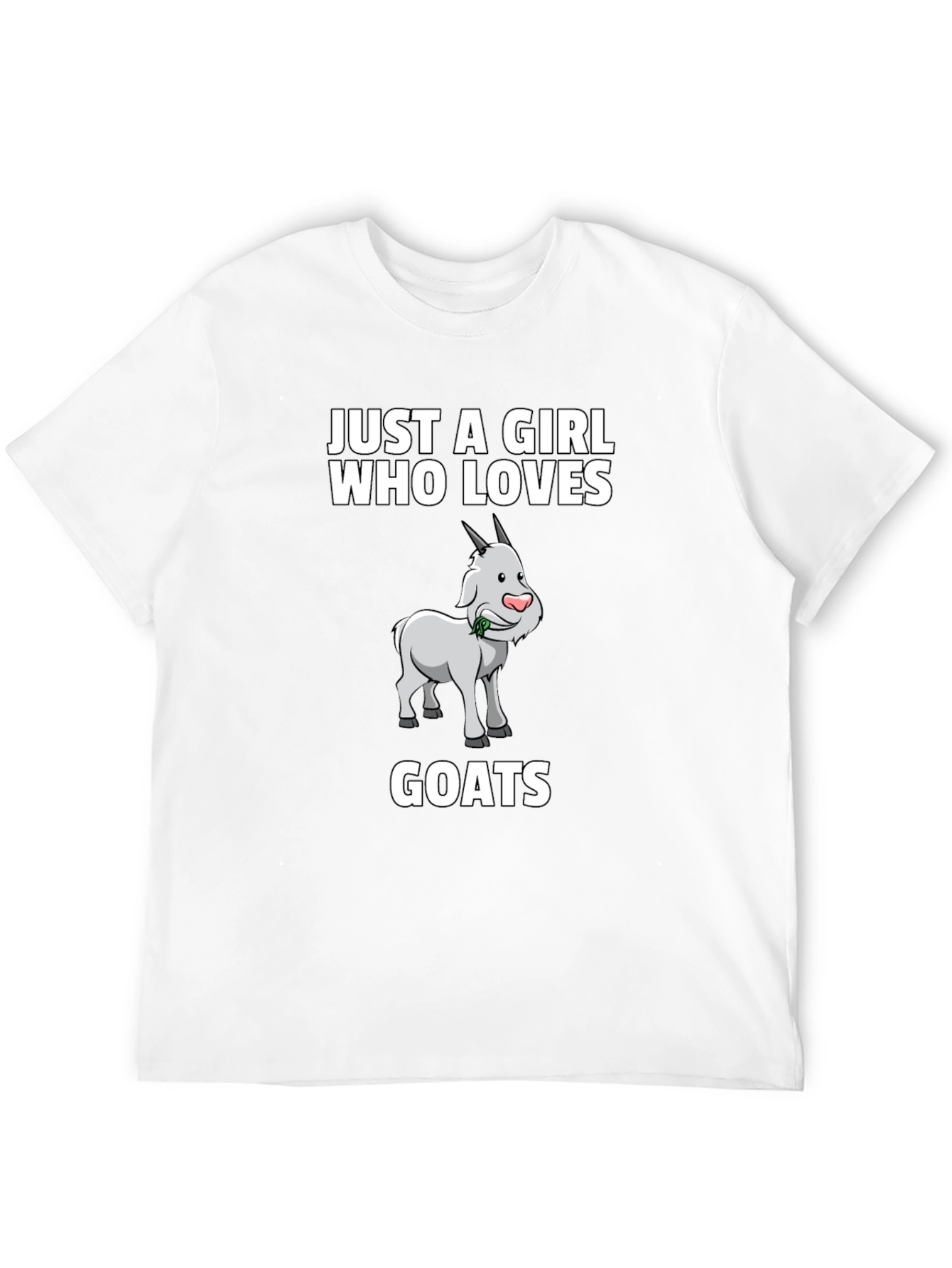 Black Just A Girl Who Loves Goats T-Shirt view 12