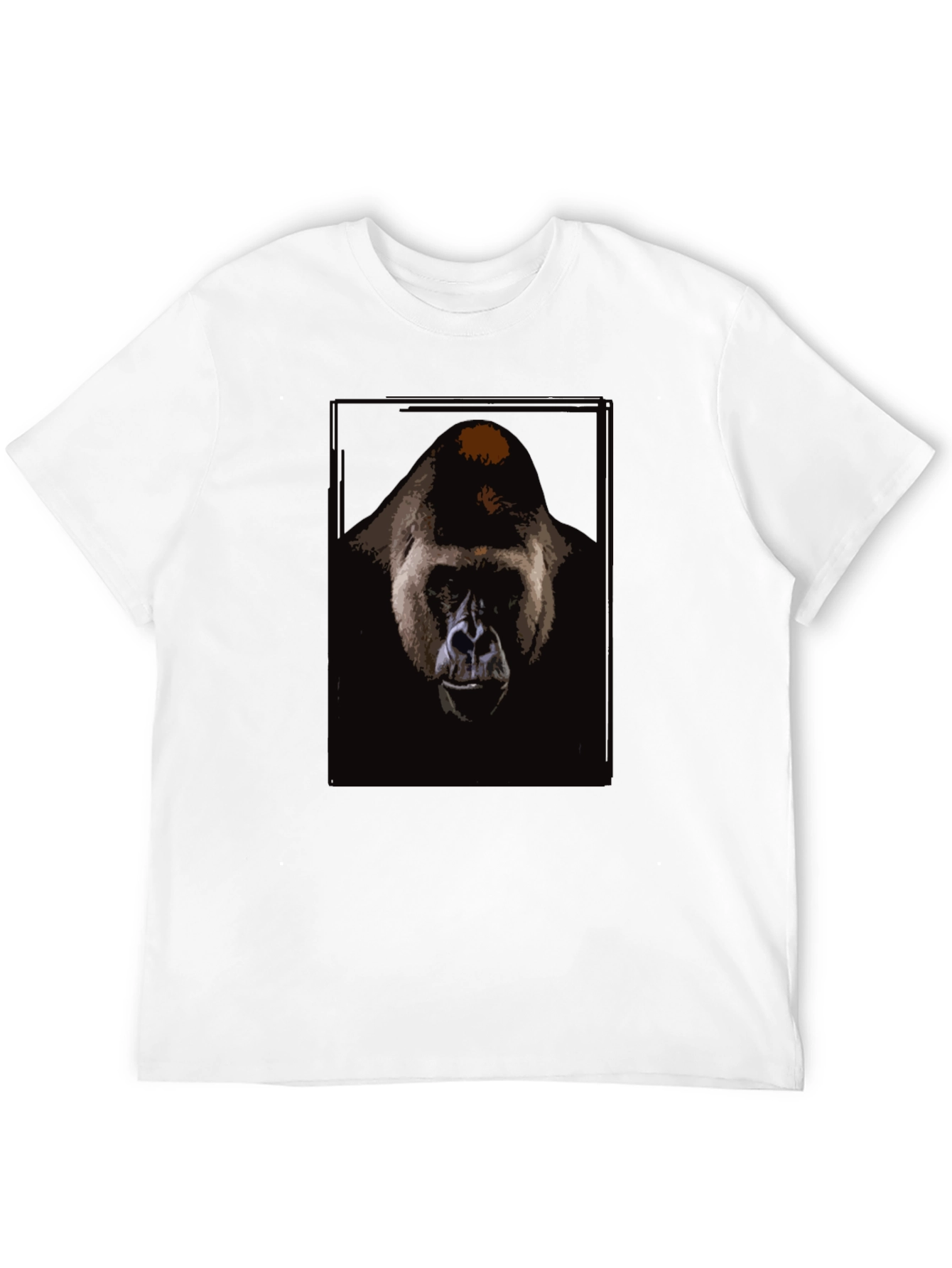 Black Gorilla Graphic Print Black T-Shirt view 12