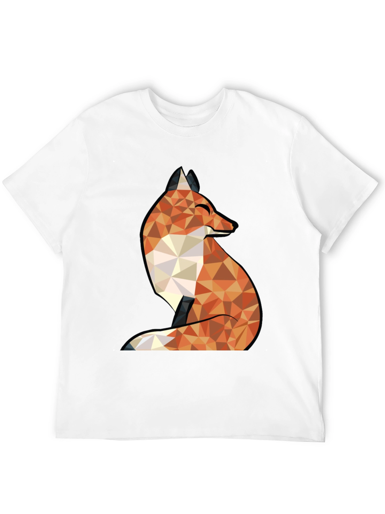 Black Geometric Fox Graphic Tee - Stylish & Unique Design view 12