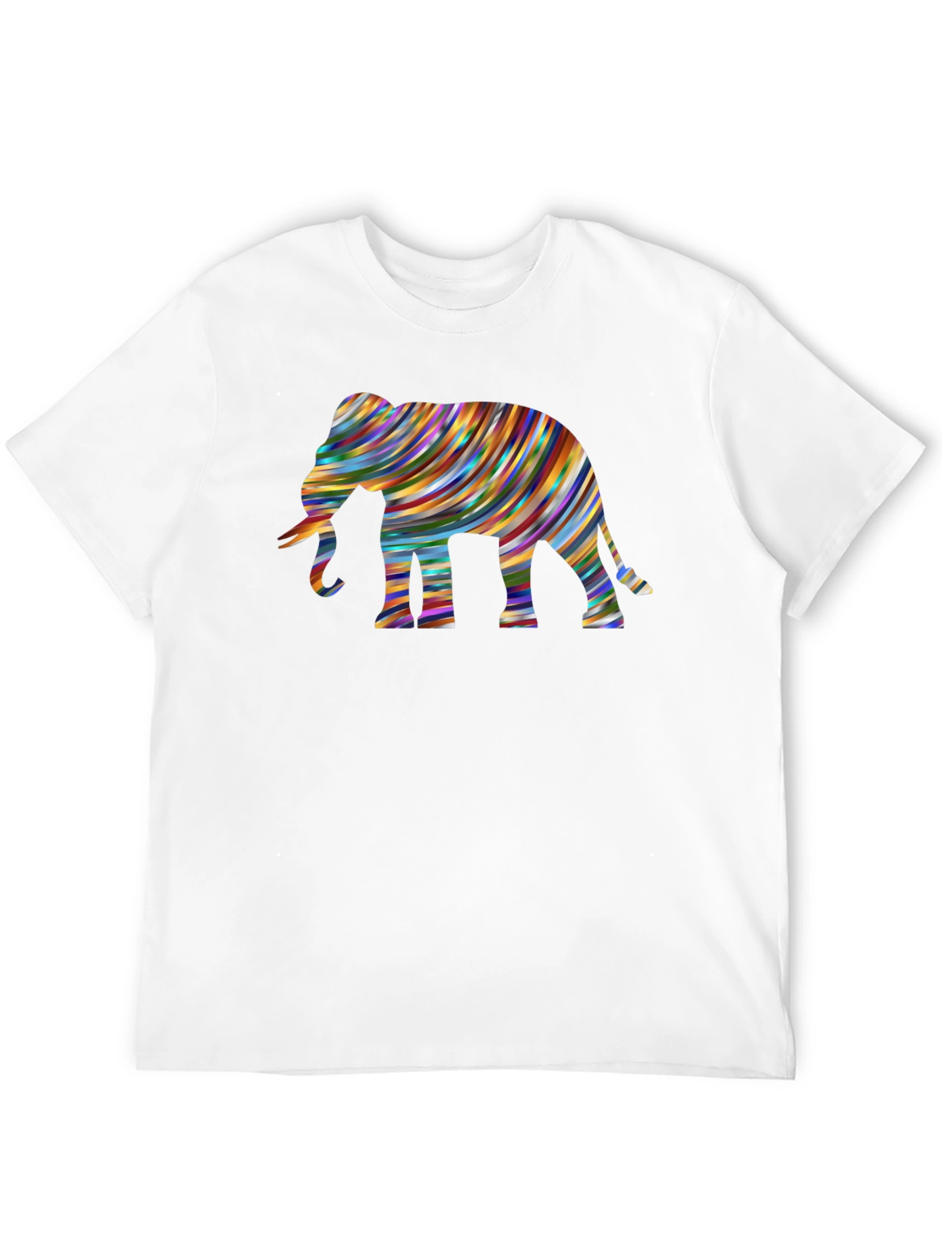 Black Colorful Elephant Graphic Tee - Unique Design view 12