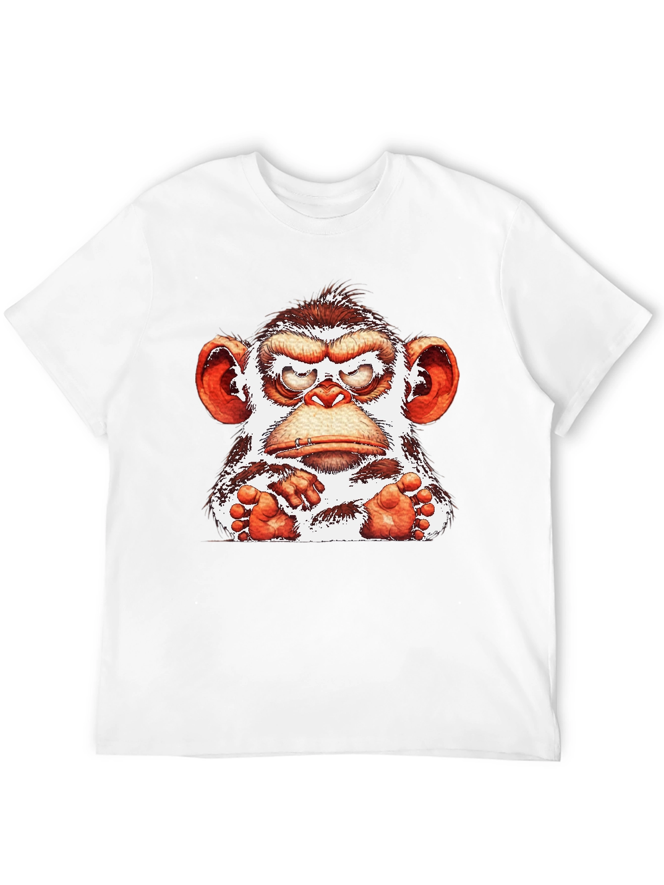 Black Angry Monkey Graphic T-Shirt view 12