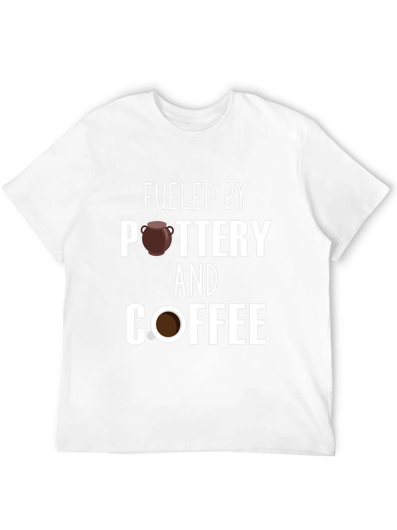 Black Fueled by Pottery and Coffee T-Shirt view 12