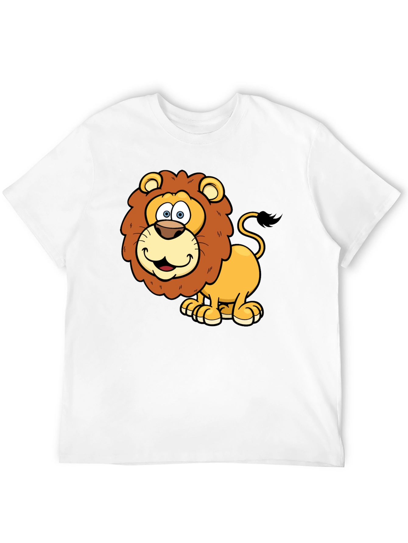 Black Lion Cartoon Graphic T-Shirt view 12