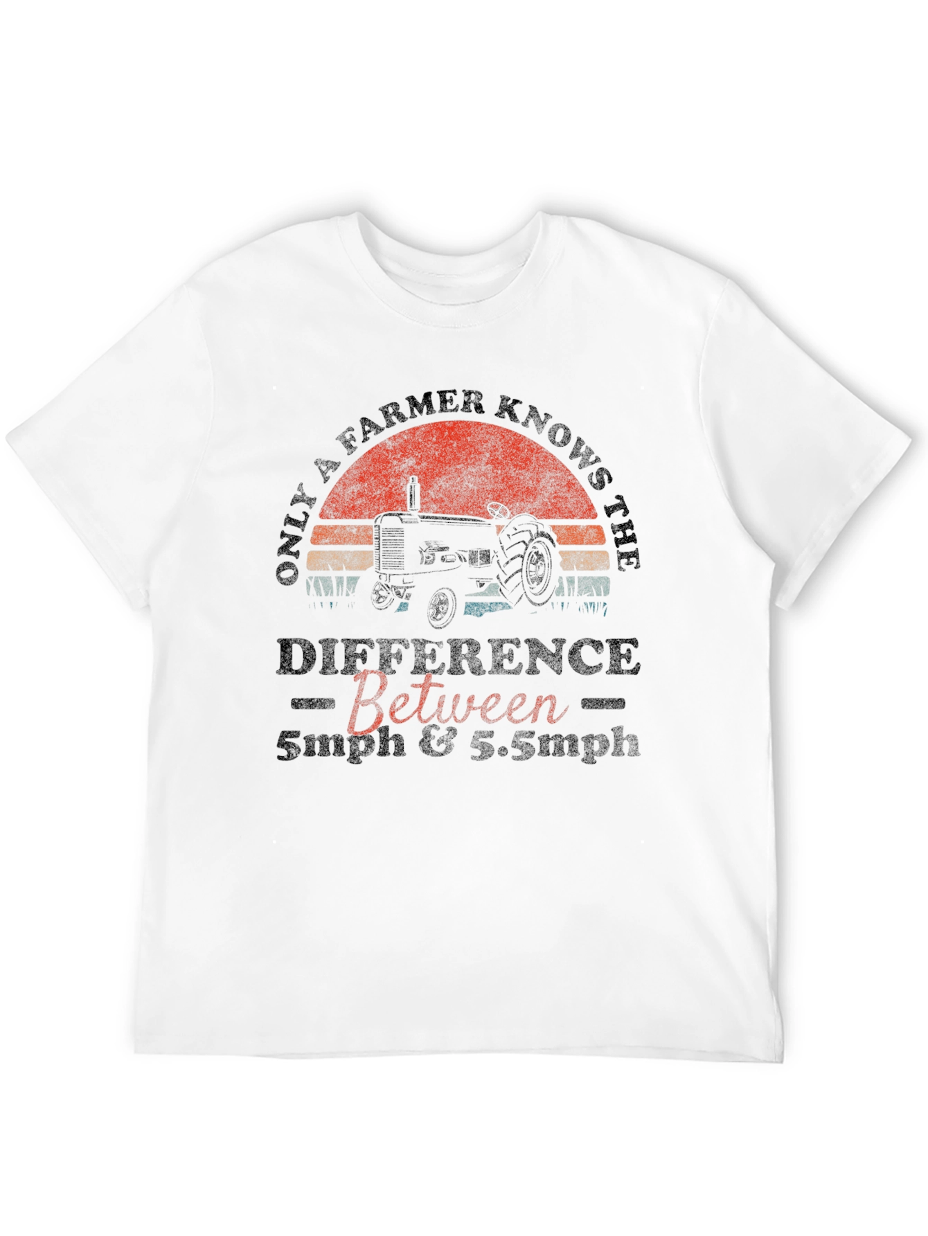 Farmer Tractor Graphic Tee - Only a Farmer Knows the Difference! - 12