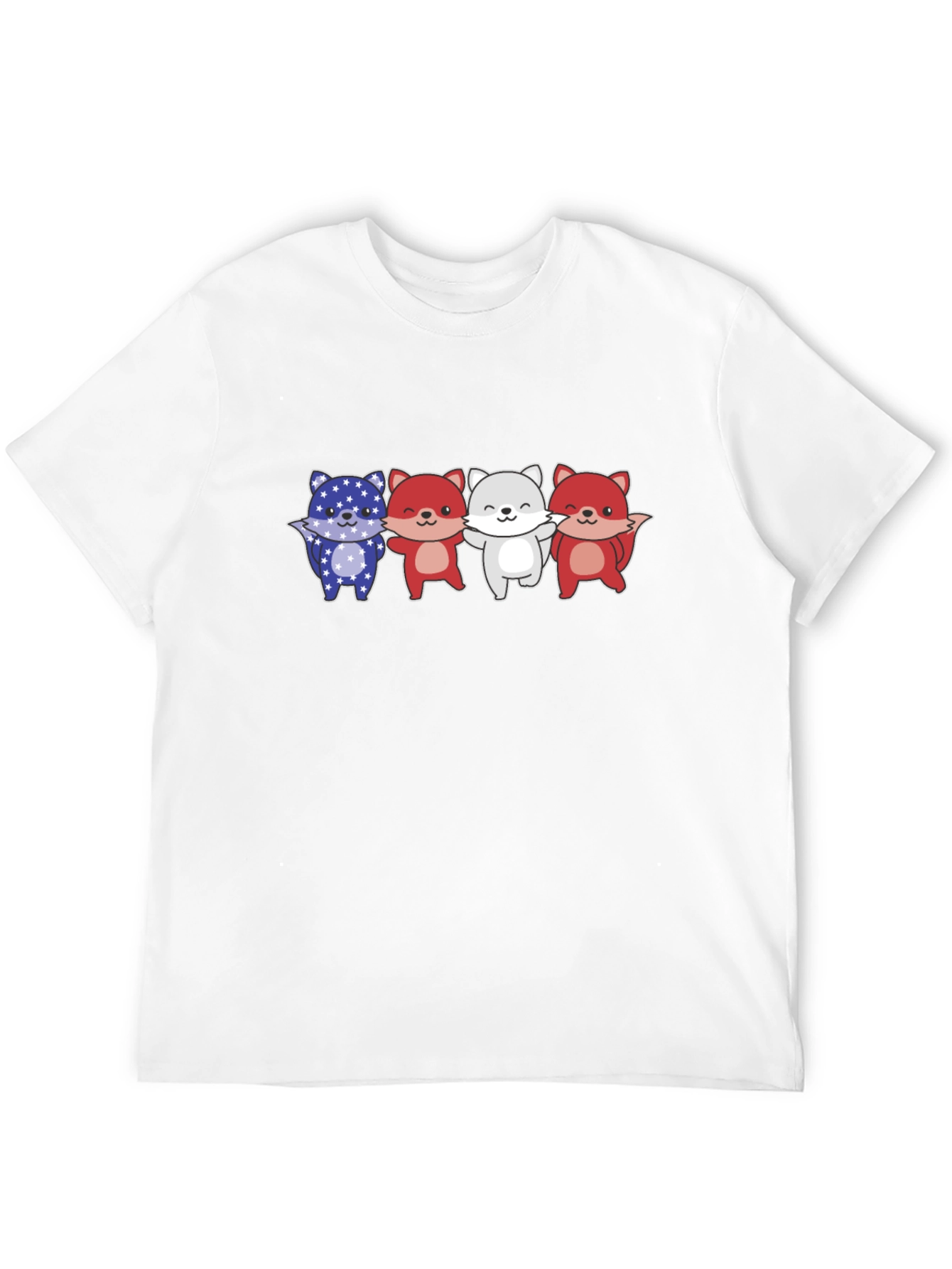 Black Patriotic Fox T-Shirt - USA Animal Design view 12