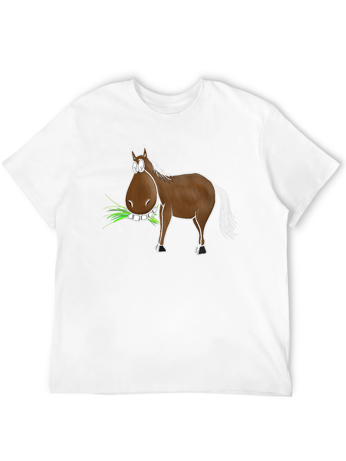 Black Funny Horse Graphic T-Shirt - Unisex view 12