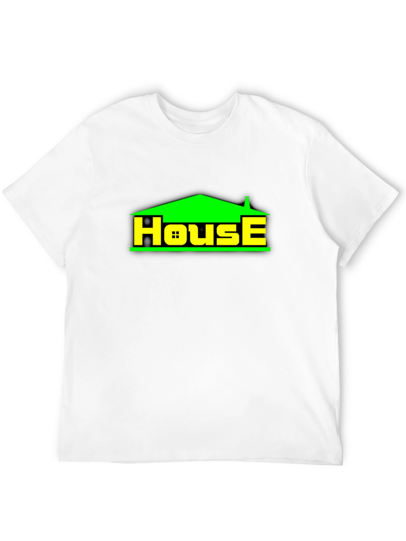 Black House Graphic T-Shirt - Black Crew Neck Tee view 12