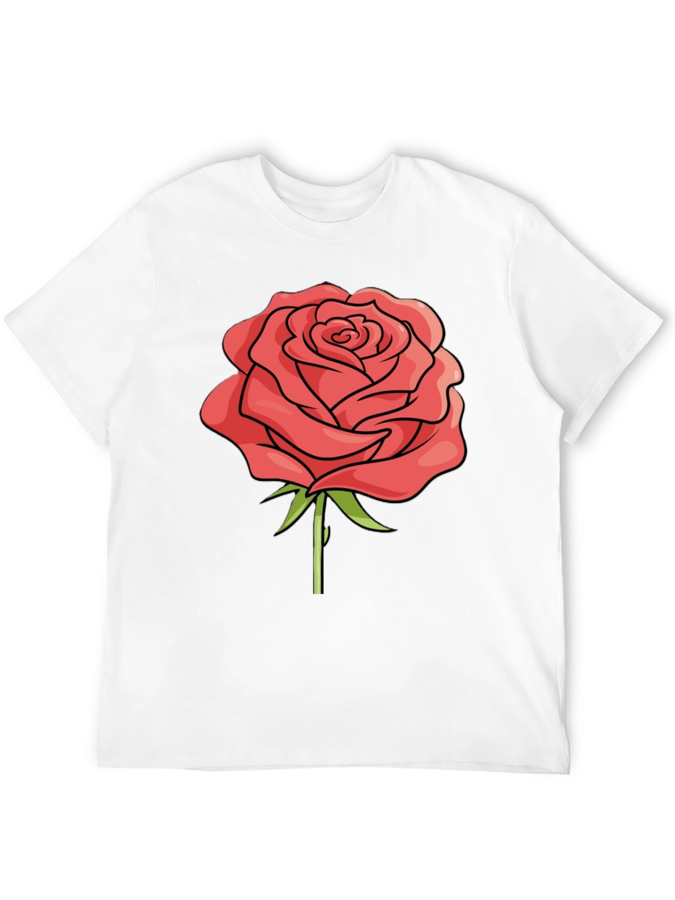 Black Rose Graphic Black T-Shirt - Casual Style view 12