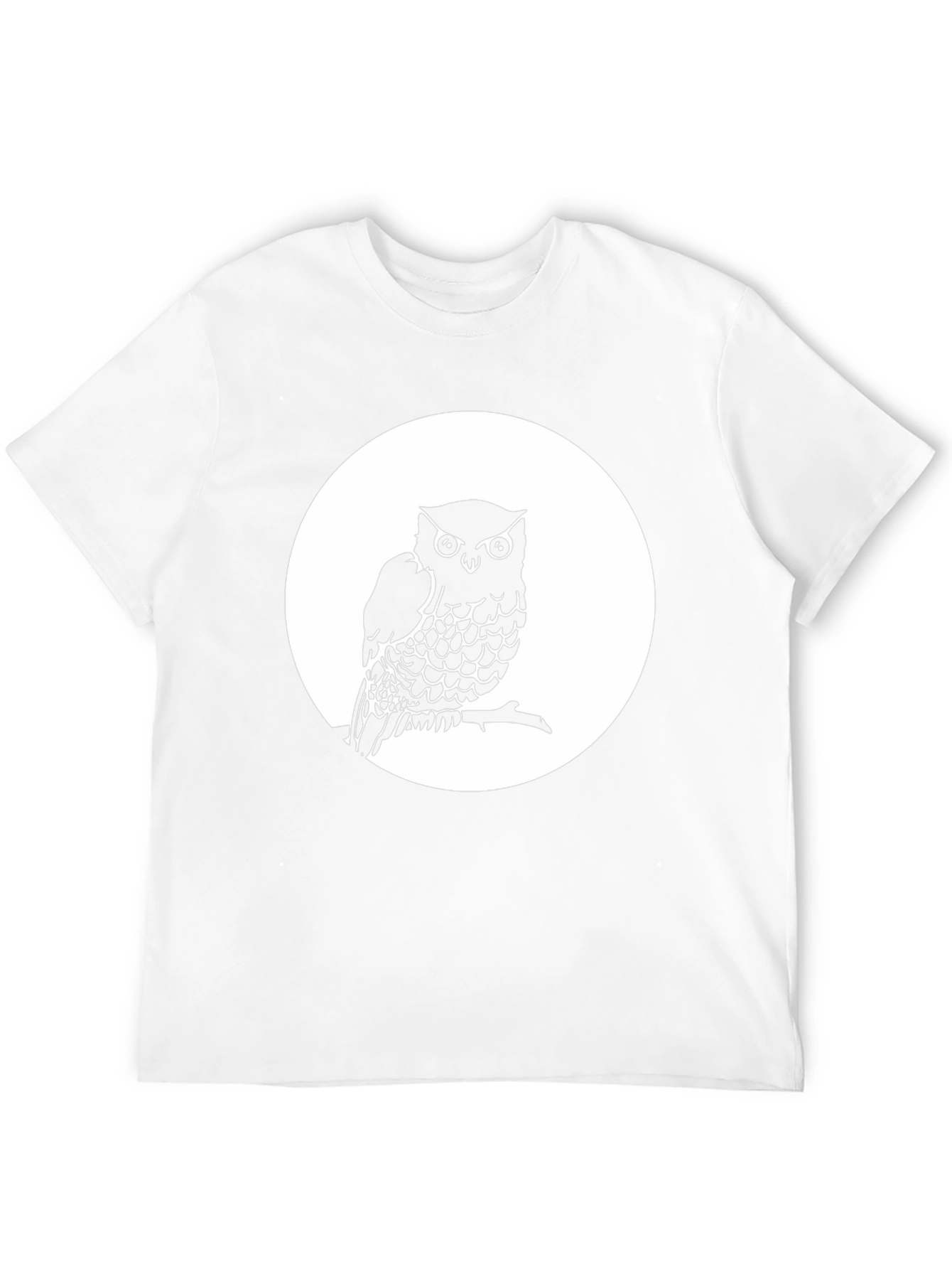 Black Owl on Branch Graphic Tee - Unisex Black T-Shirt view 12