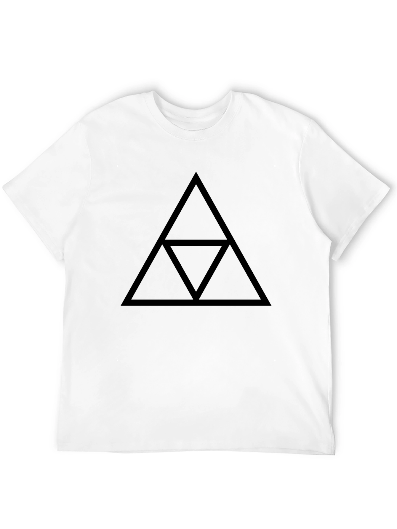 Black Triforce Graphic Black T-Shirt view 12