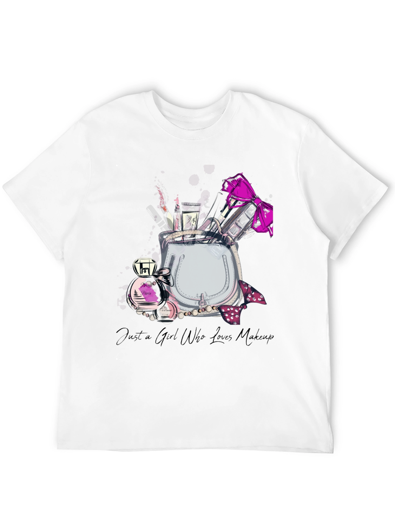 Black Makeup Lover Graphic T-Shirt - Stylish Casual Tee view 12