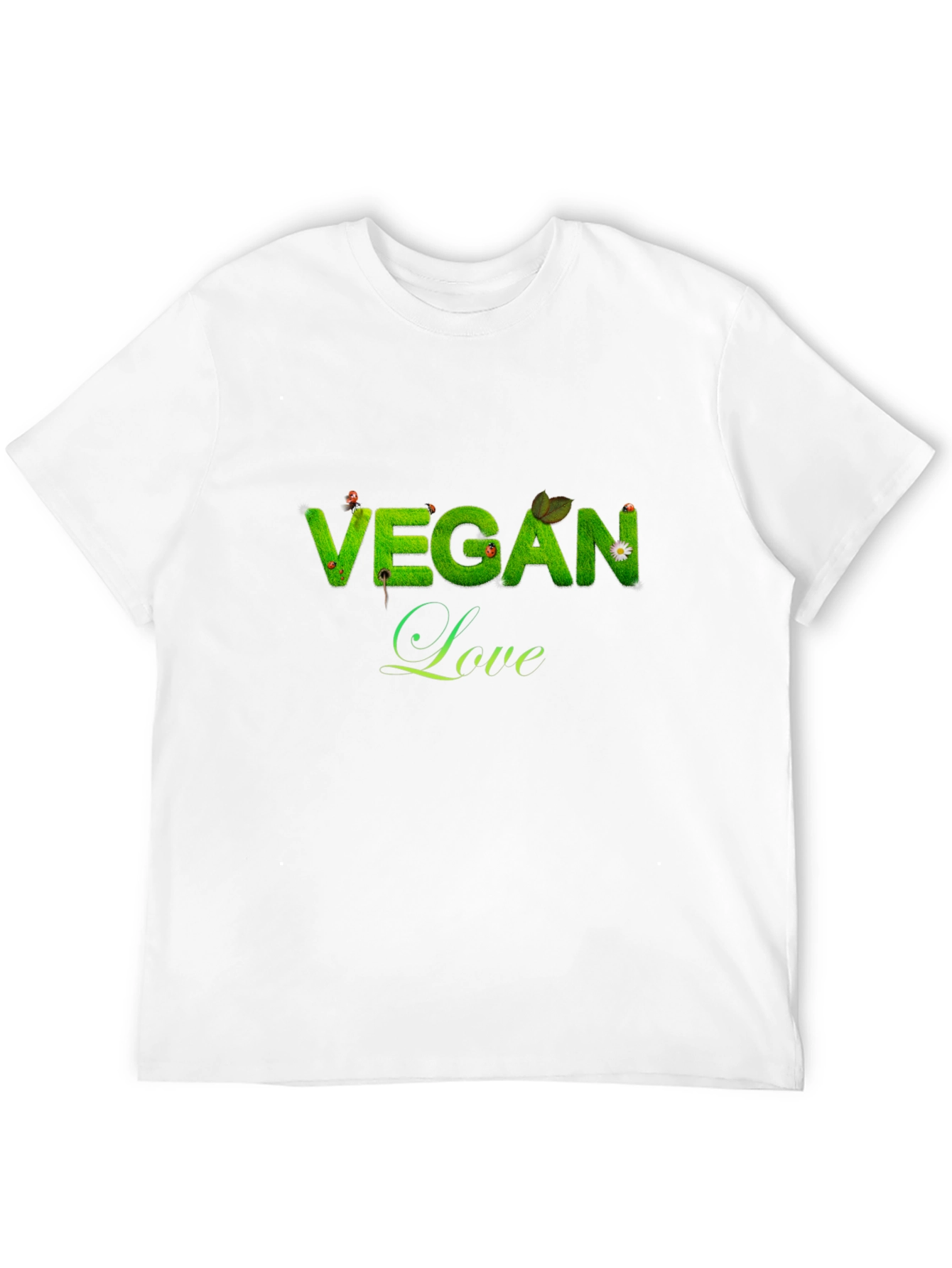 Black Vegan Love Black T-Shirt view 12