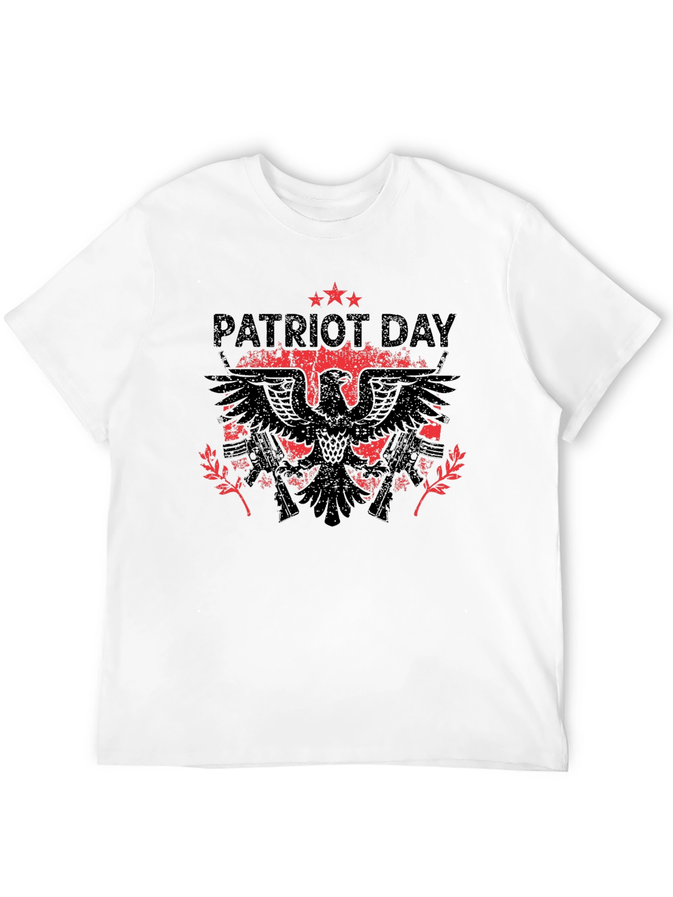 Black Patriot Day Eagle Graphic Black T-Shirt view 12