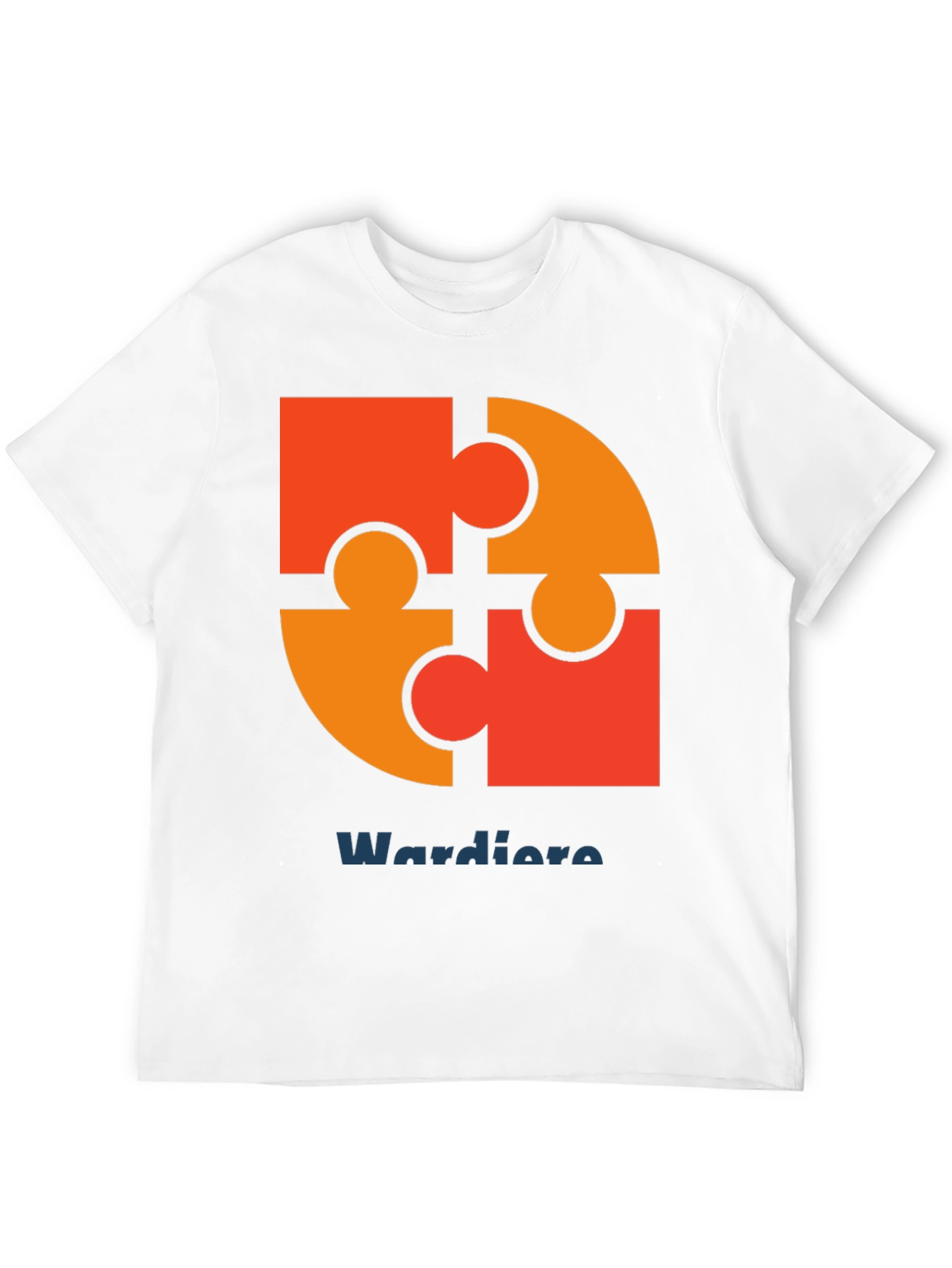 Black Puzzle Piece Graphic Tee - Wardiore Printed T-Shirt view 12