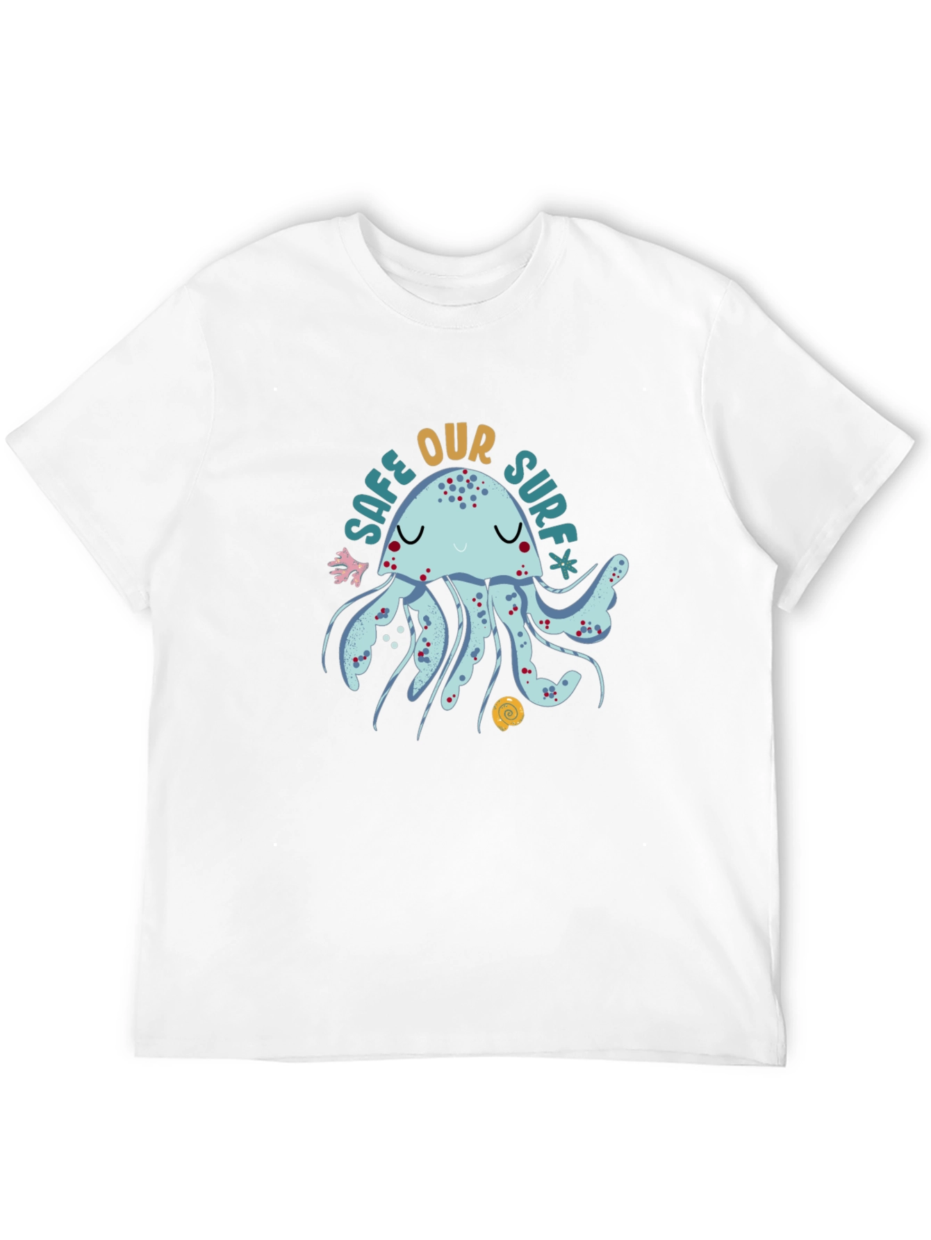 Black Save Our Surf Jellyfish Graphic Tee - Soft Cotton Comfort view 12