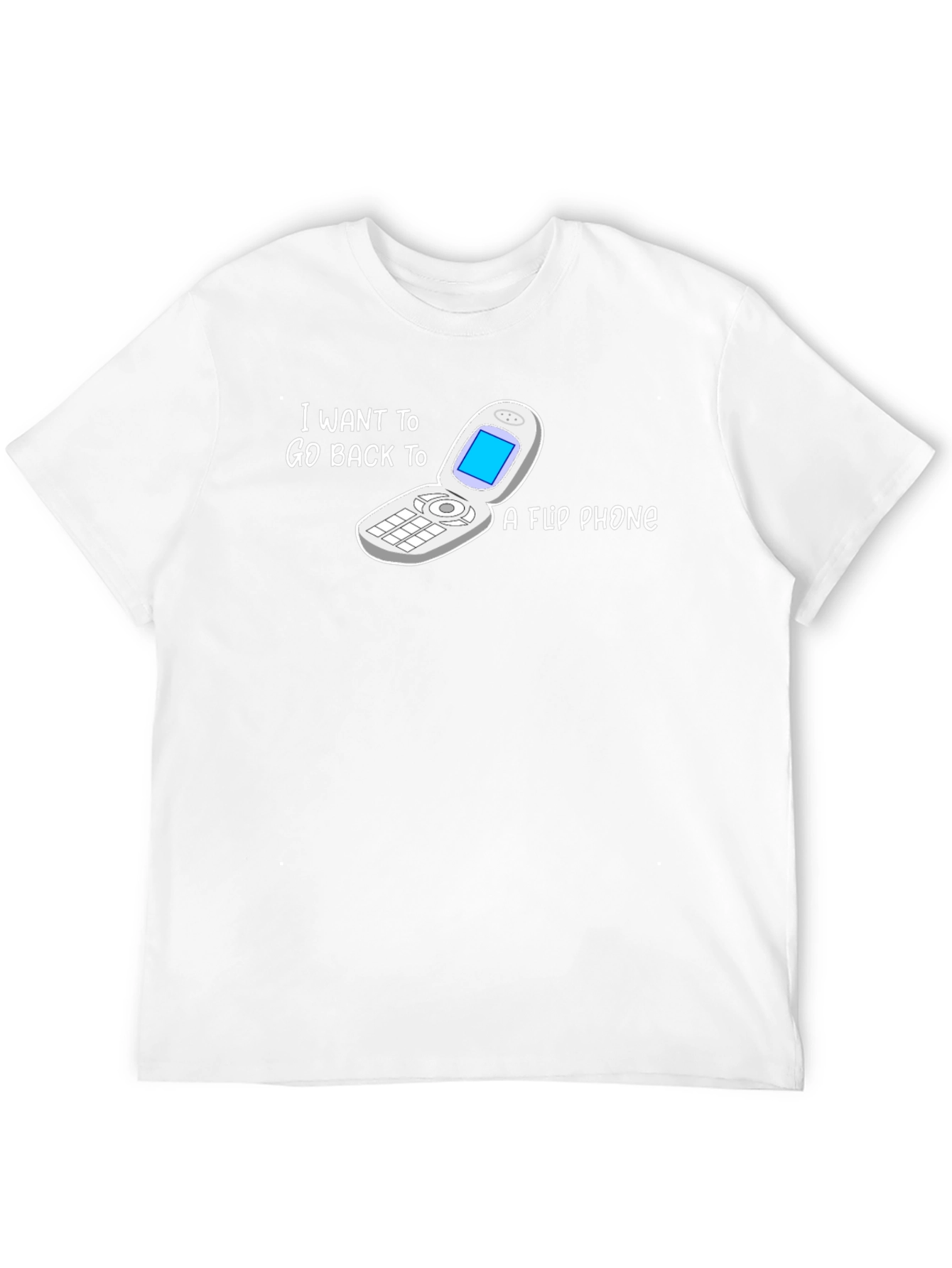 Black Retro Flip Phone T-Shirt - Back to Basics Style view 12