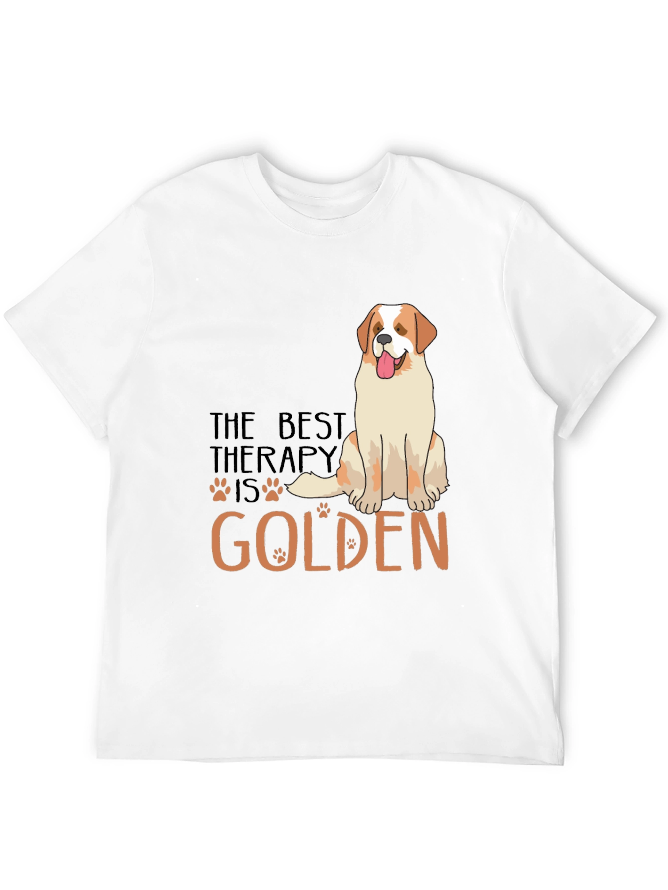 Black Golden Therapy Dog Graphic T-Shirt view 12