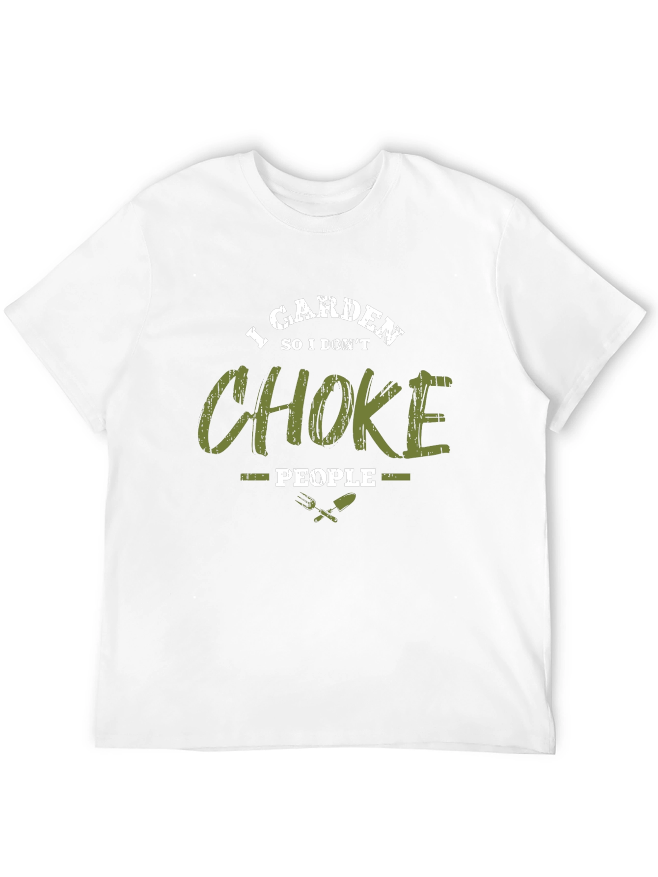 Black Funny Gardening T-Shirt - I Garden So I Don't Choke People view 12