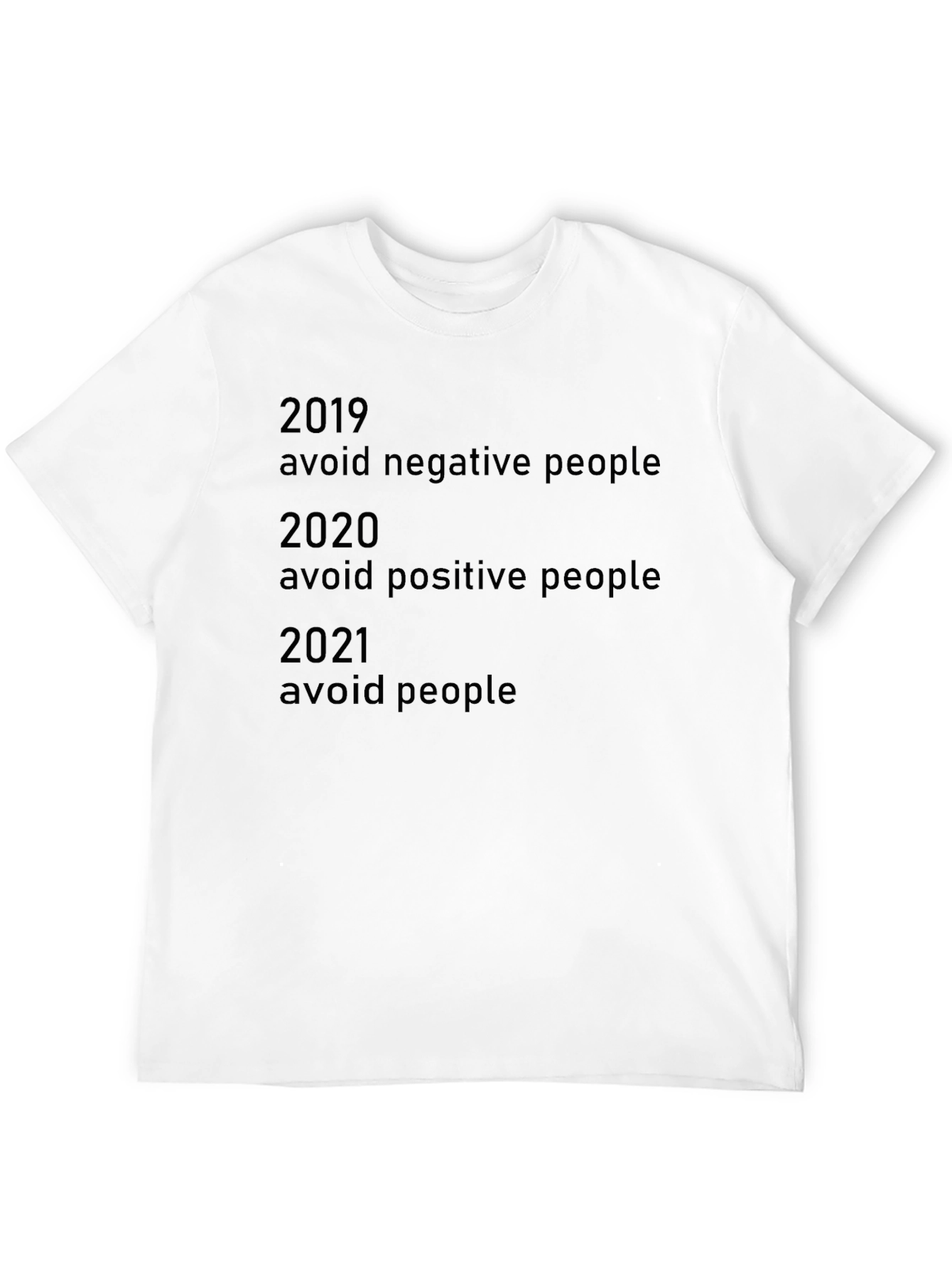Black Avoid People T-Shirt Funny Slogan Tee view 12
