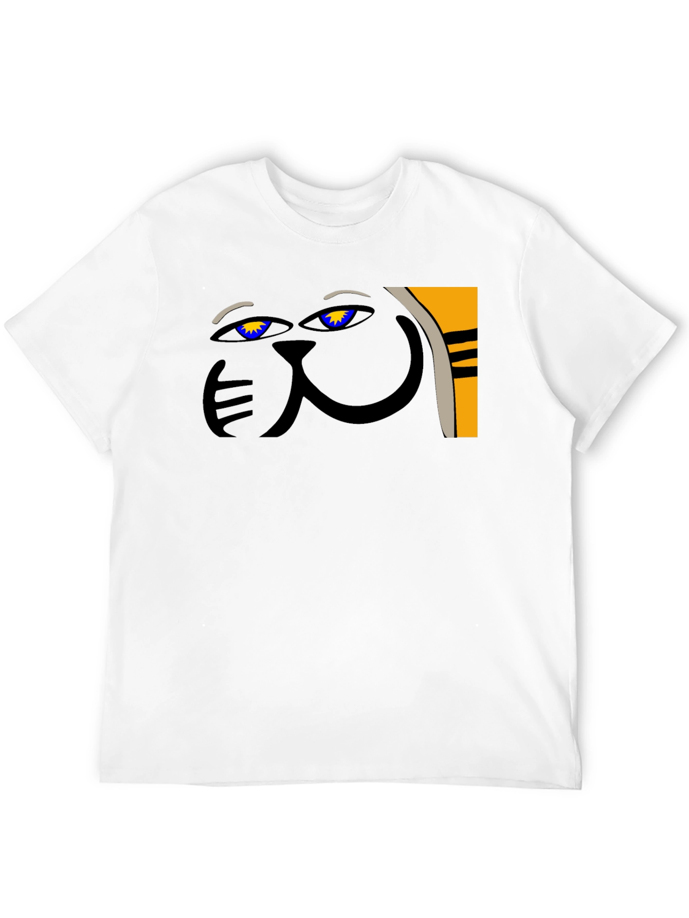 Black Abstract Cat Graphic Tee - Unique Style view 12