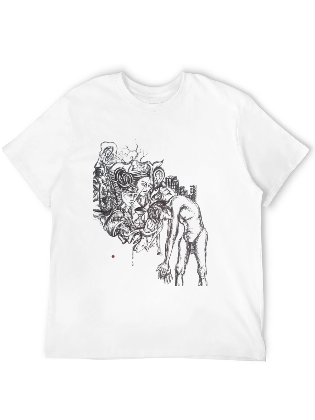 Black Unique Graphic Print Black T-Shirt view 12