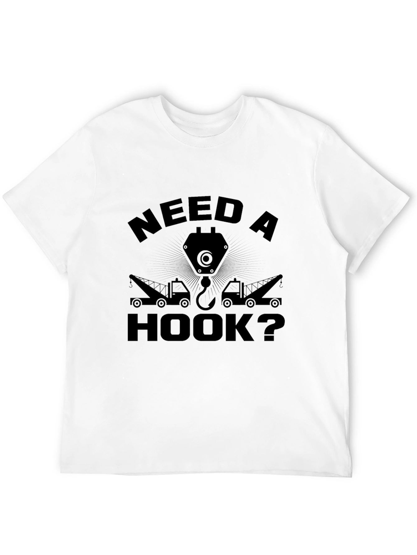 Black Need A Hook? Funny Tow Trucker T-Shirt view 12