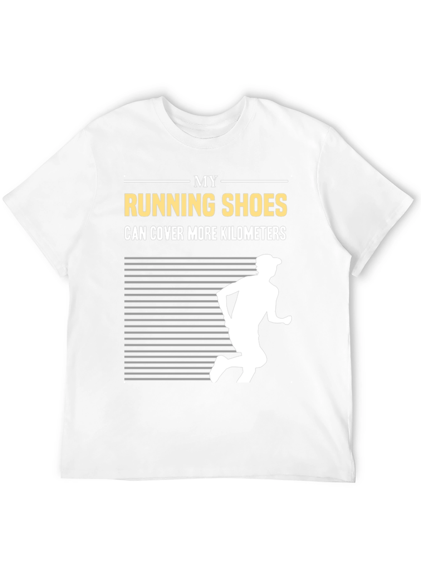 Black Running Shoes Kilometers Graphic Tee view 12