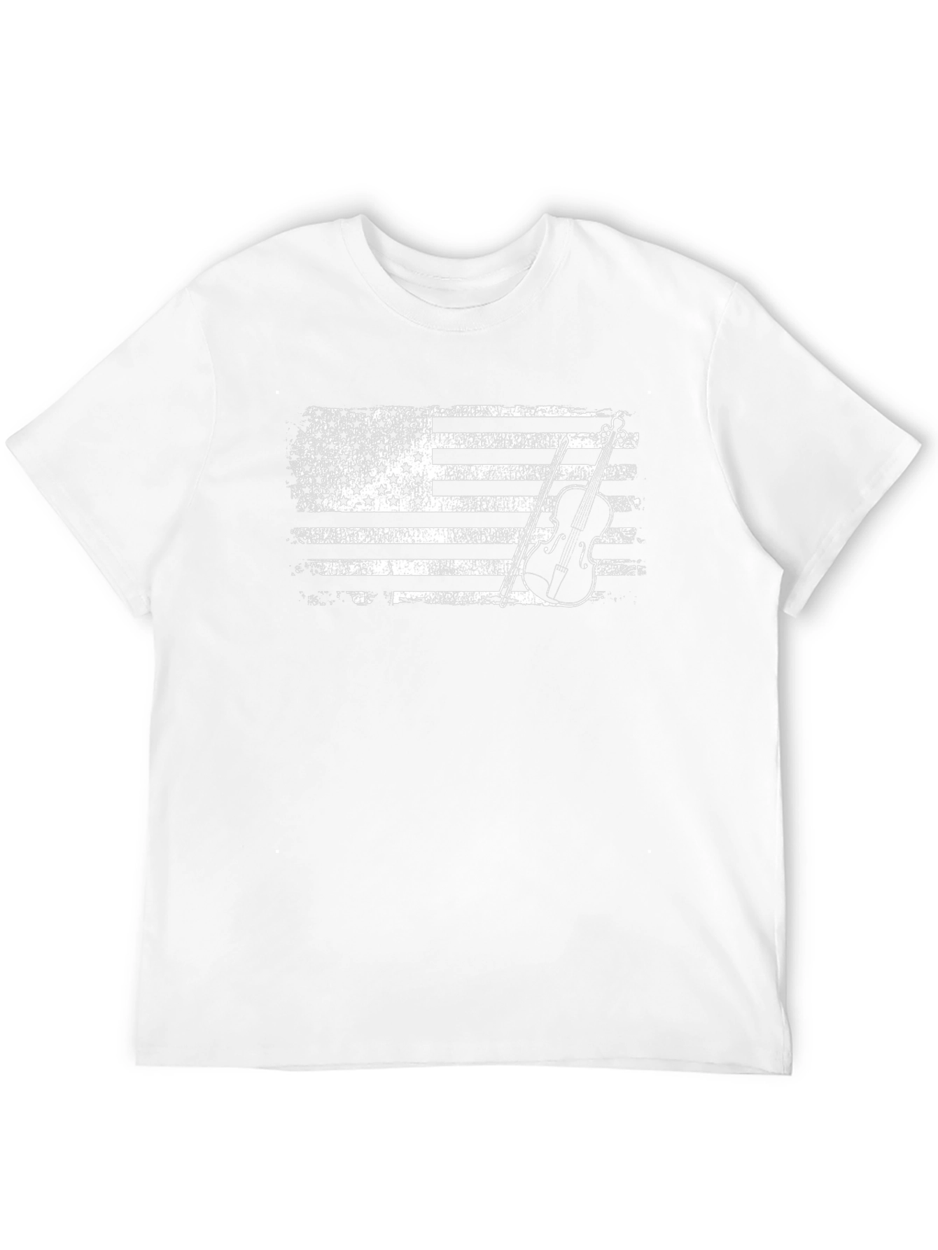 Black American Flag Violin T-Shirt view 12