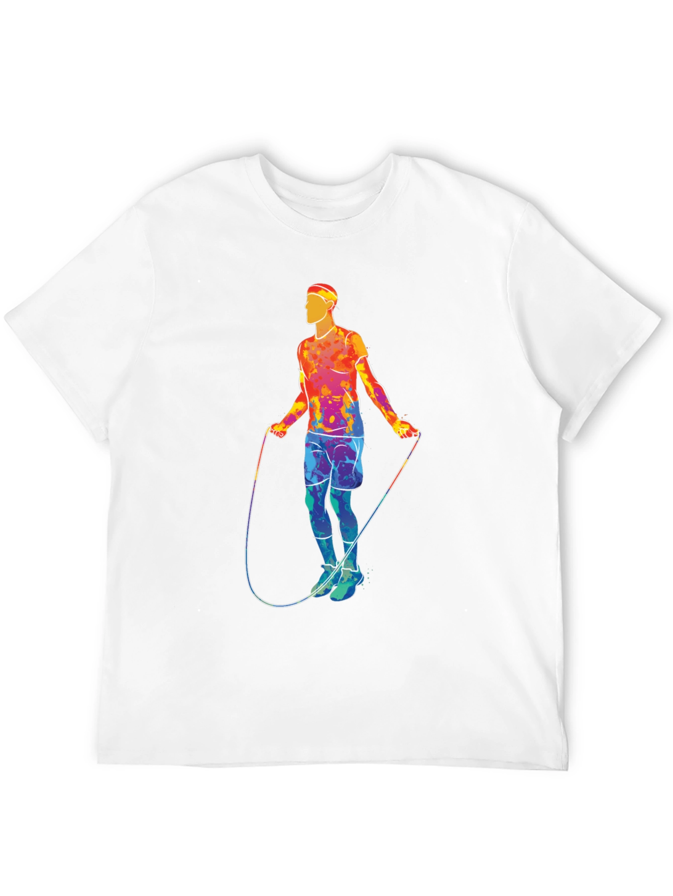 Black Retro Jump Rope Athlete Graphic T-Shirt view 12