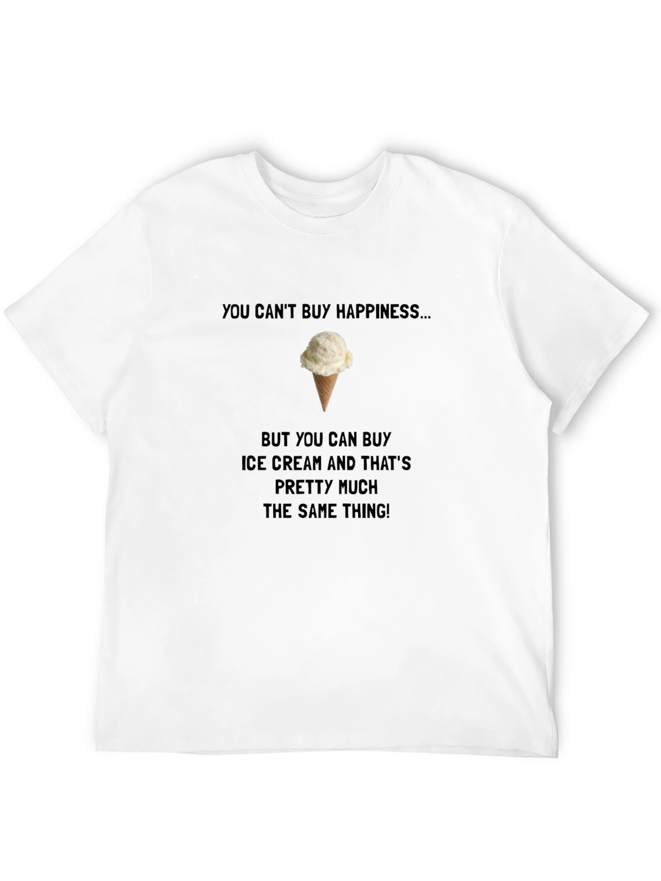 Black Happiness is Ice Cream T-Shirt view 12